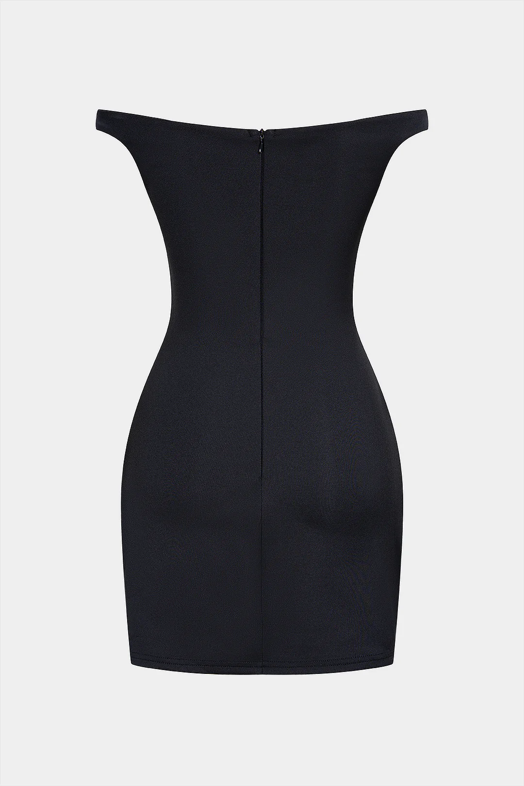 Solid V-Neck Ruched Sleeveless Mini Dress - Image 3