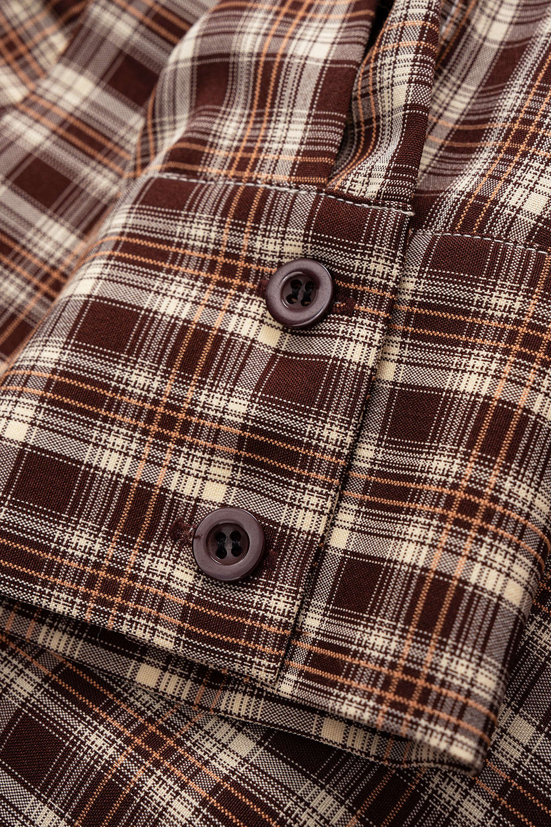 Plaid Print Patchwork Long Sleeve Mini Dress - Image 4