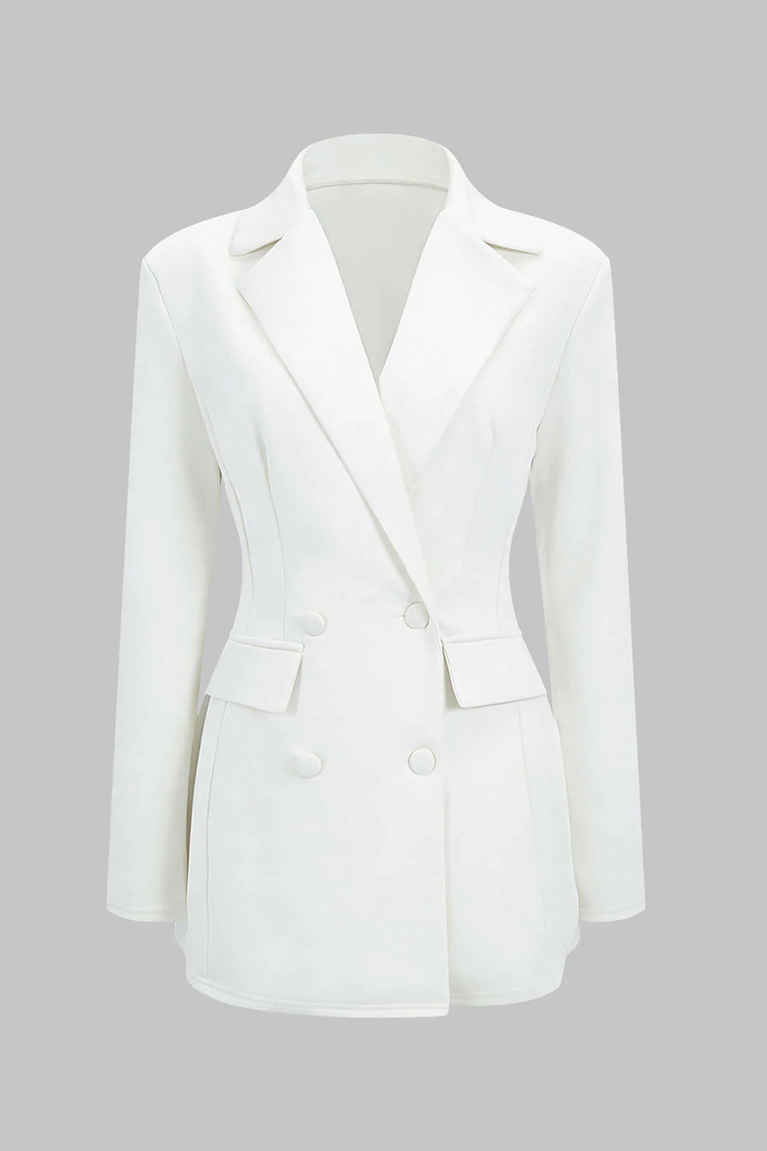 Notched Lapel V-Neck Mini Dress - Image 8