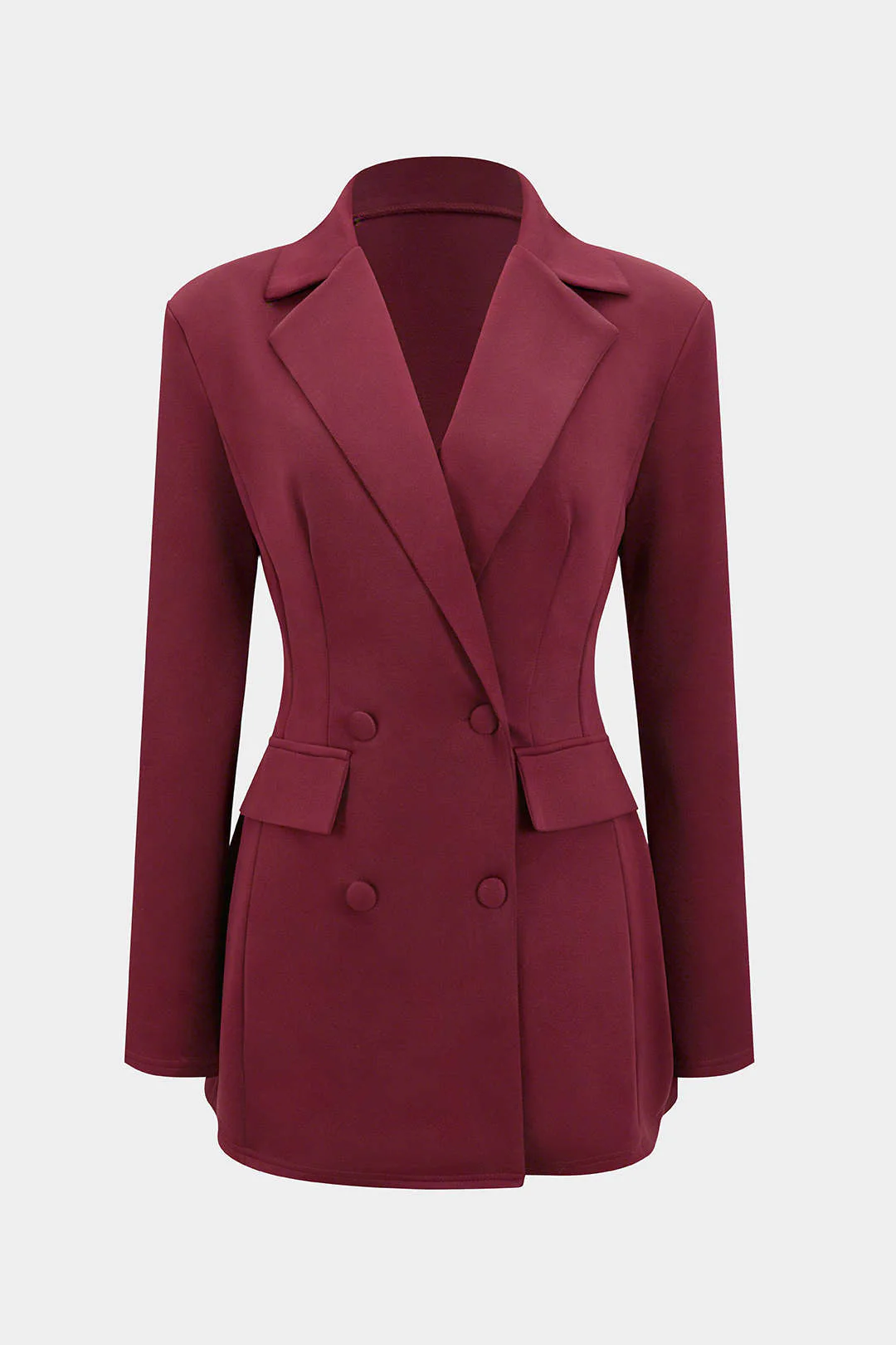 Notched Lapel V-Neck Mini Dress - Image 9