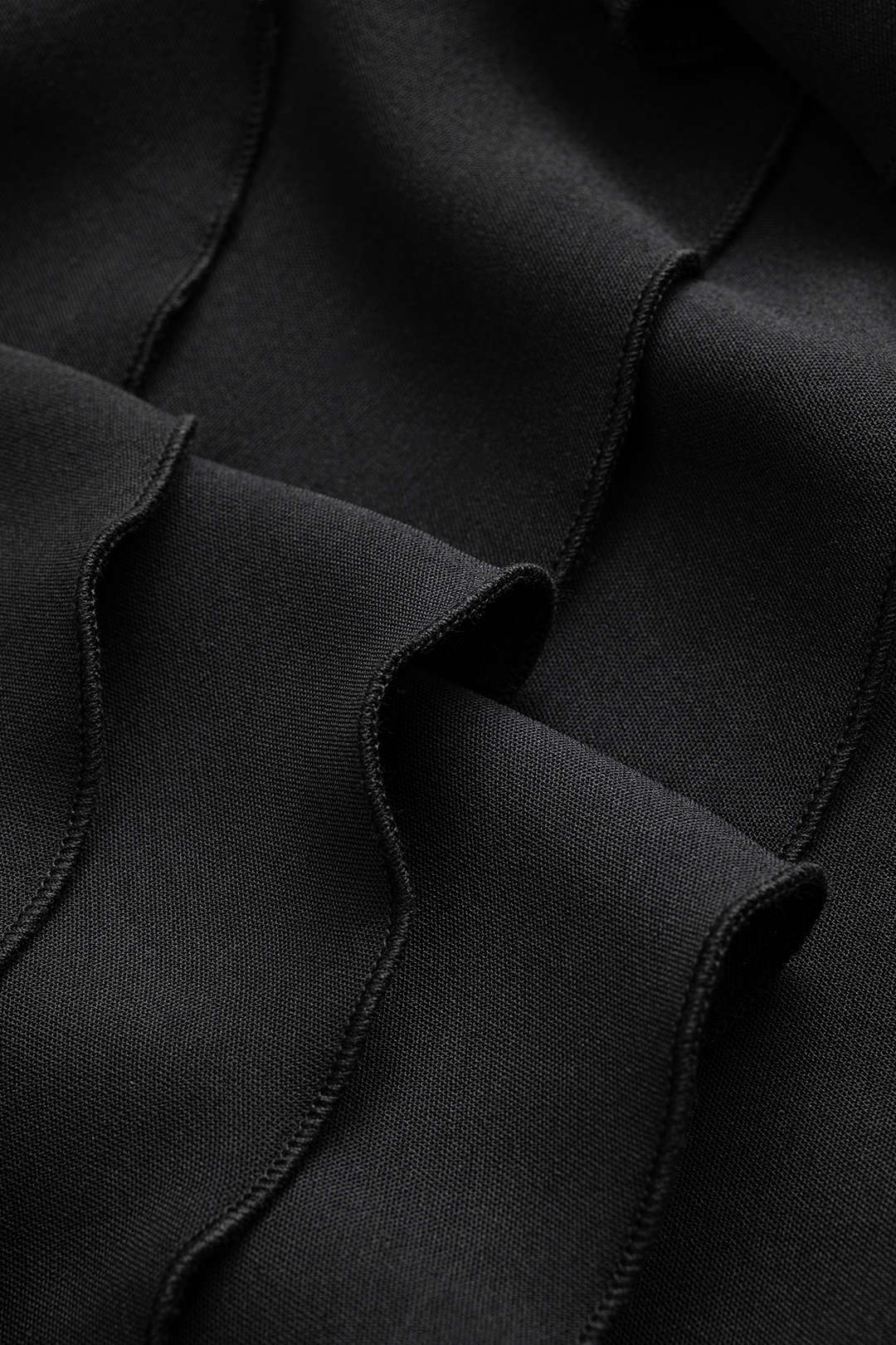 Ruffle Hem Cut Out Long-Sleeve Mini Dress - Image 3