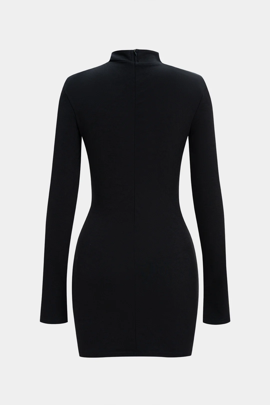 Metallic Decor Cut Out Long Sleeve Mini Dress - Image 2