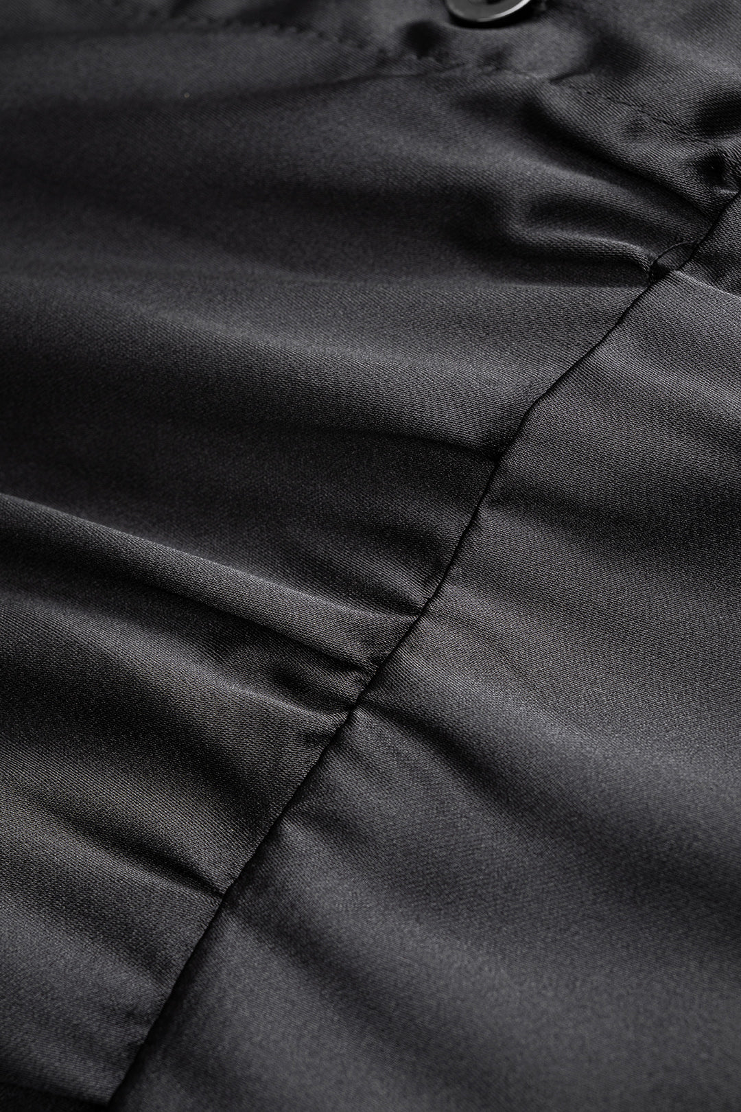 Satin Patchwork Feather Trim Long Sleeve Midi Dress - Image 4