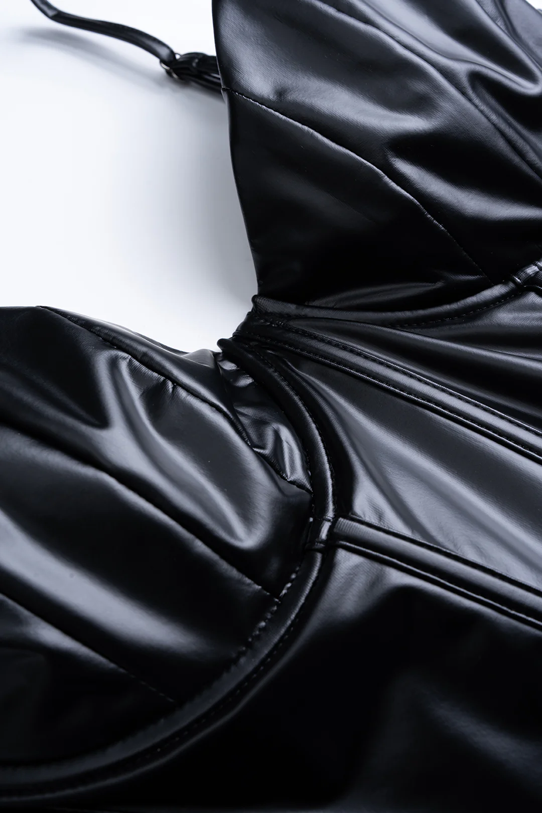 Faux Leather Bustier Sleeveless Mini Dress - Image 5