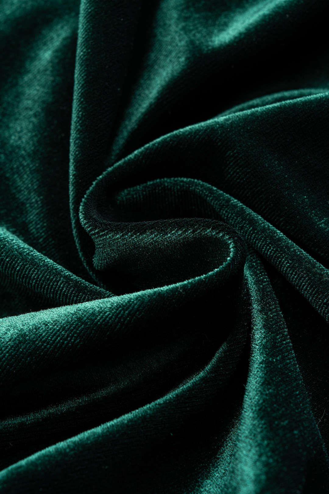 Draped Cowl Neck Velvet Long Sleeve Mini Dress - Image 4