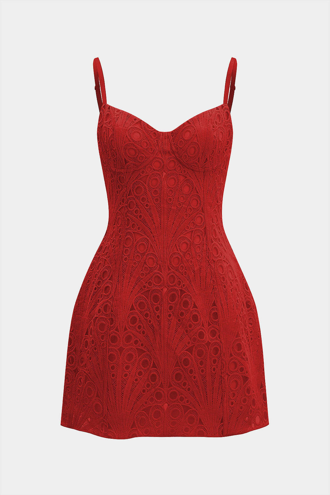 Lace Bustier Zipper Sleeveless Mini Dress - Image 4