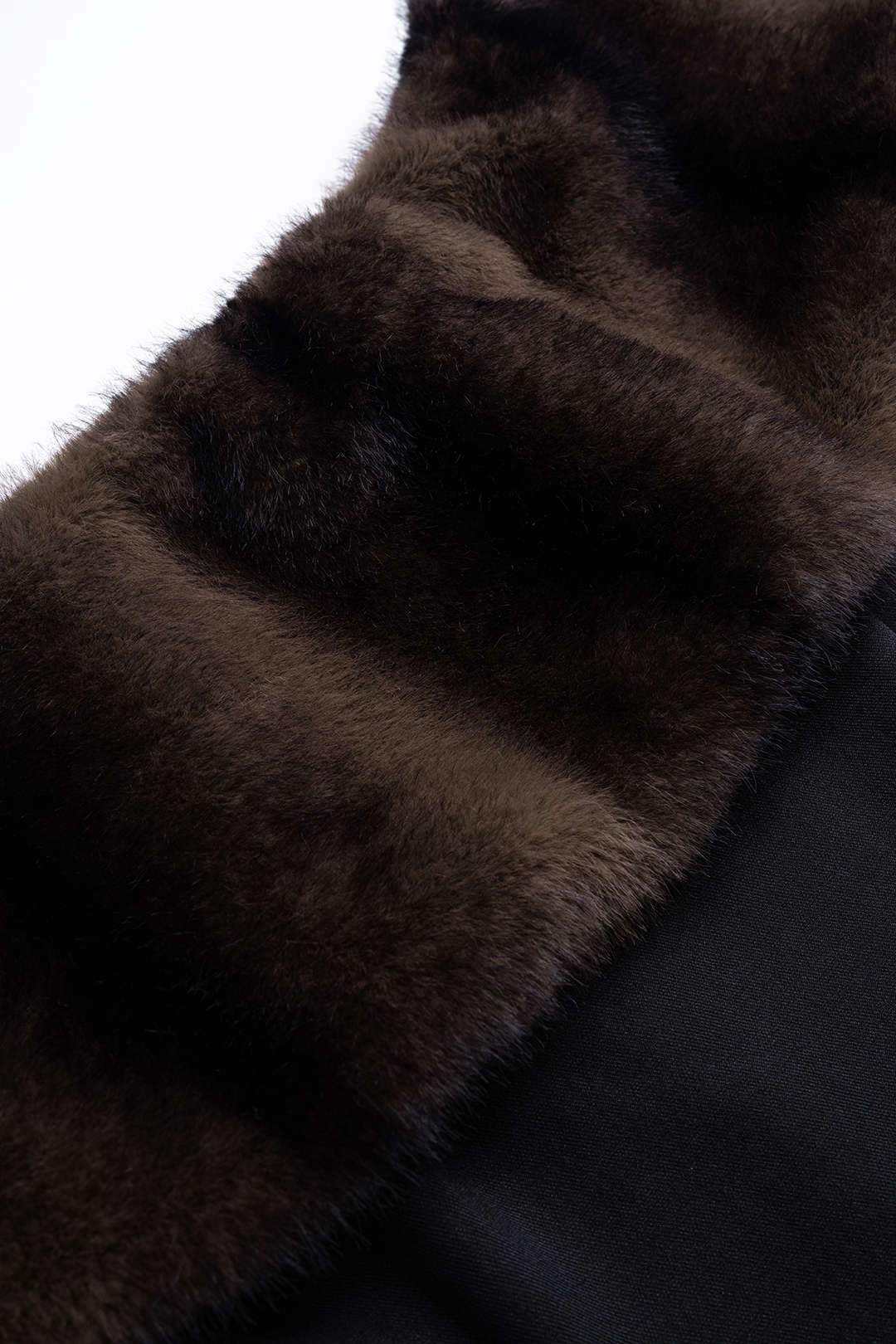 Off Shoulder Faux Fur Patchwork Long Sleeve Mini Dress - Image 3