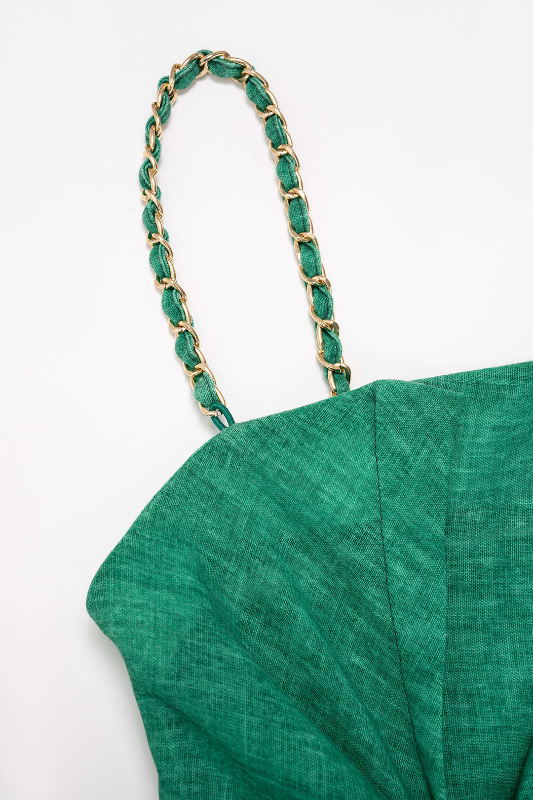 Metallic Chain Asymmetrical Sleeveless Mini Dress - Image 3