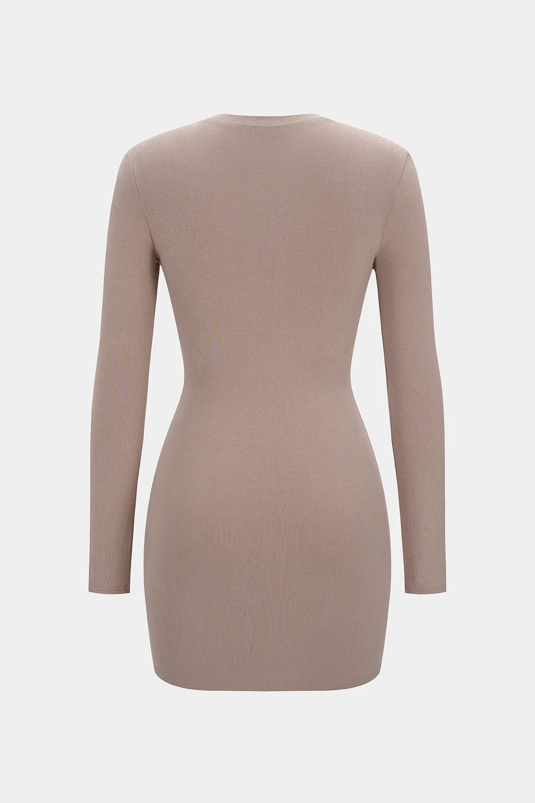 Wrinkle Ruched Long Sleeve Mini Dress - Image 2