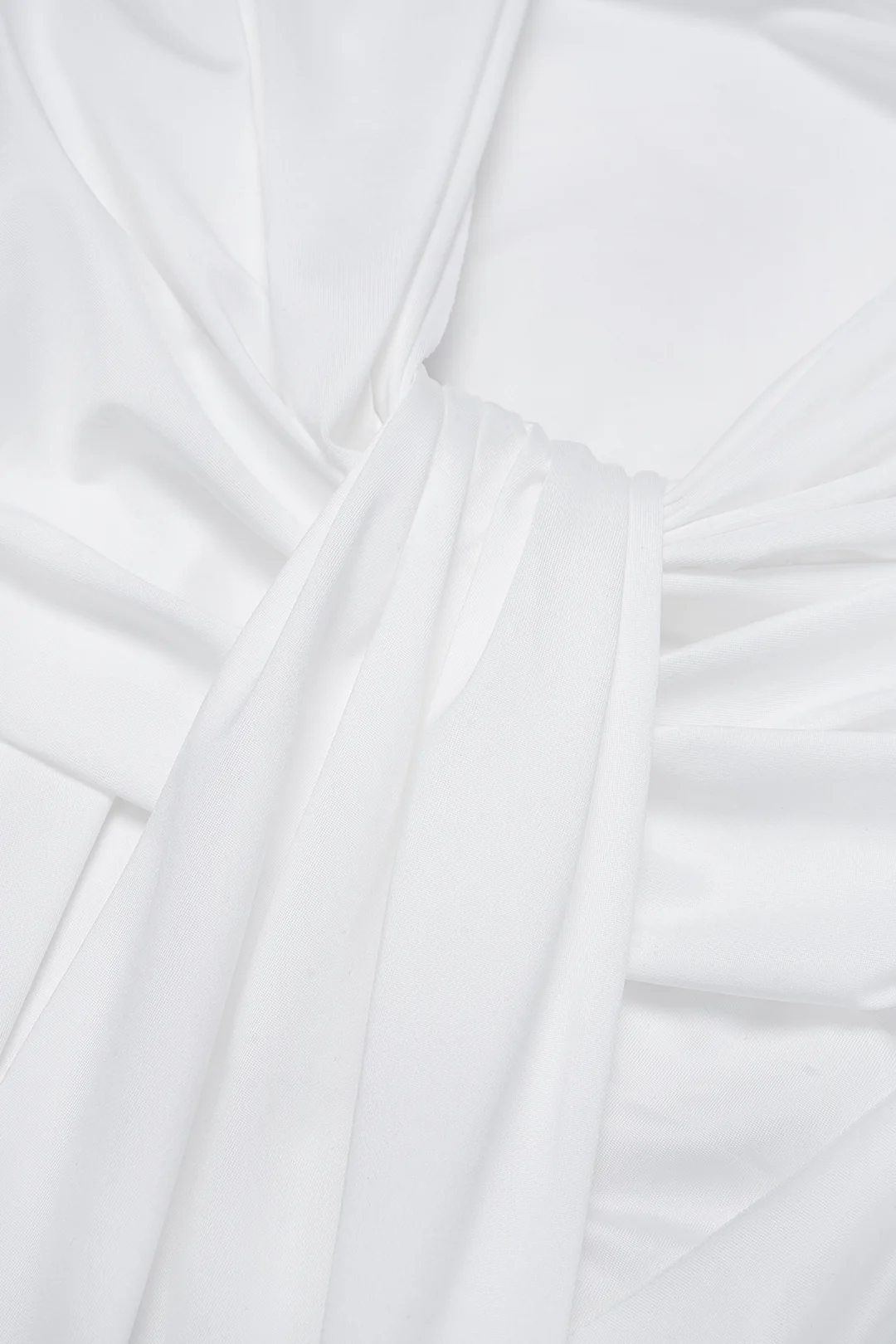 Ruched Draped Cowl Neck Asymmetrical Sleeveless Mini Dress - Image 3