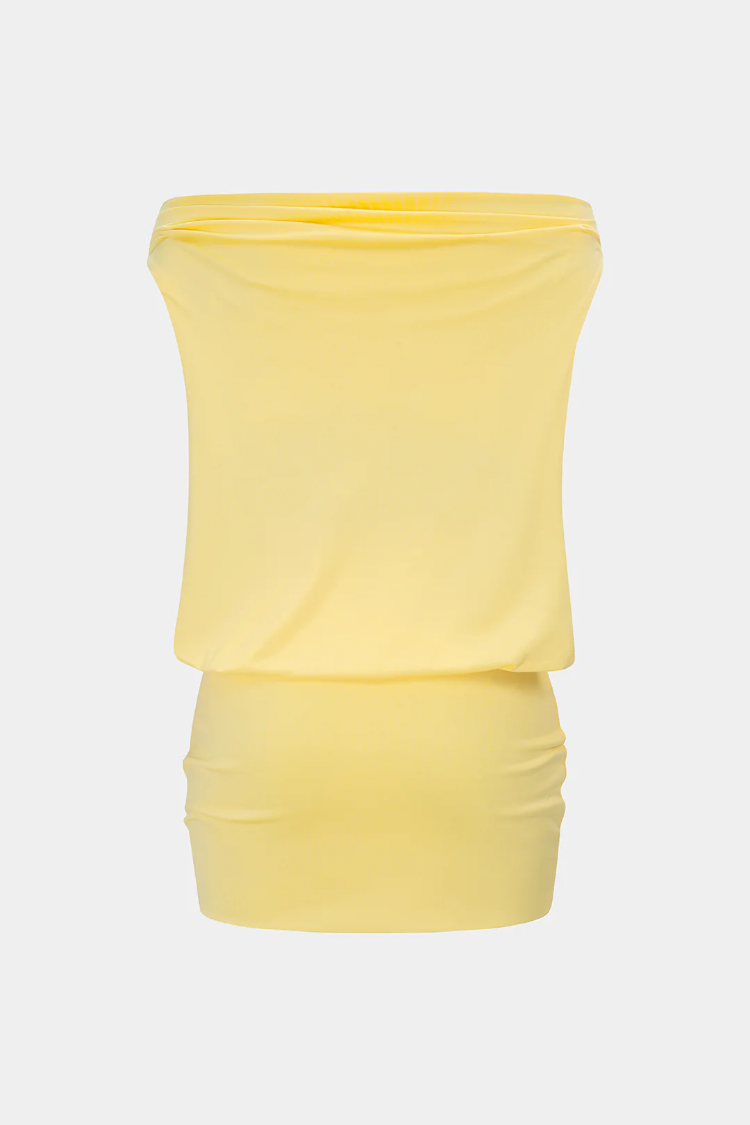 Solid Off Shoulder Ruched Mini Dress - Image 3