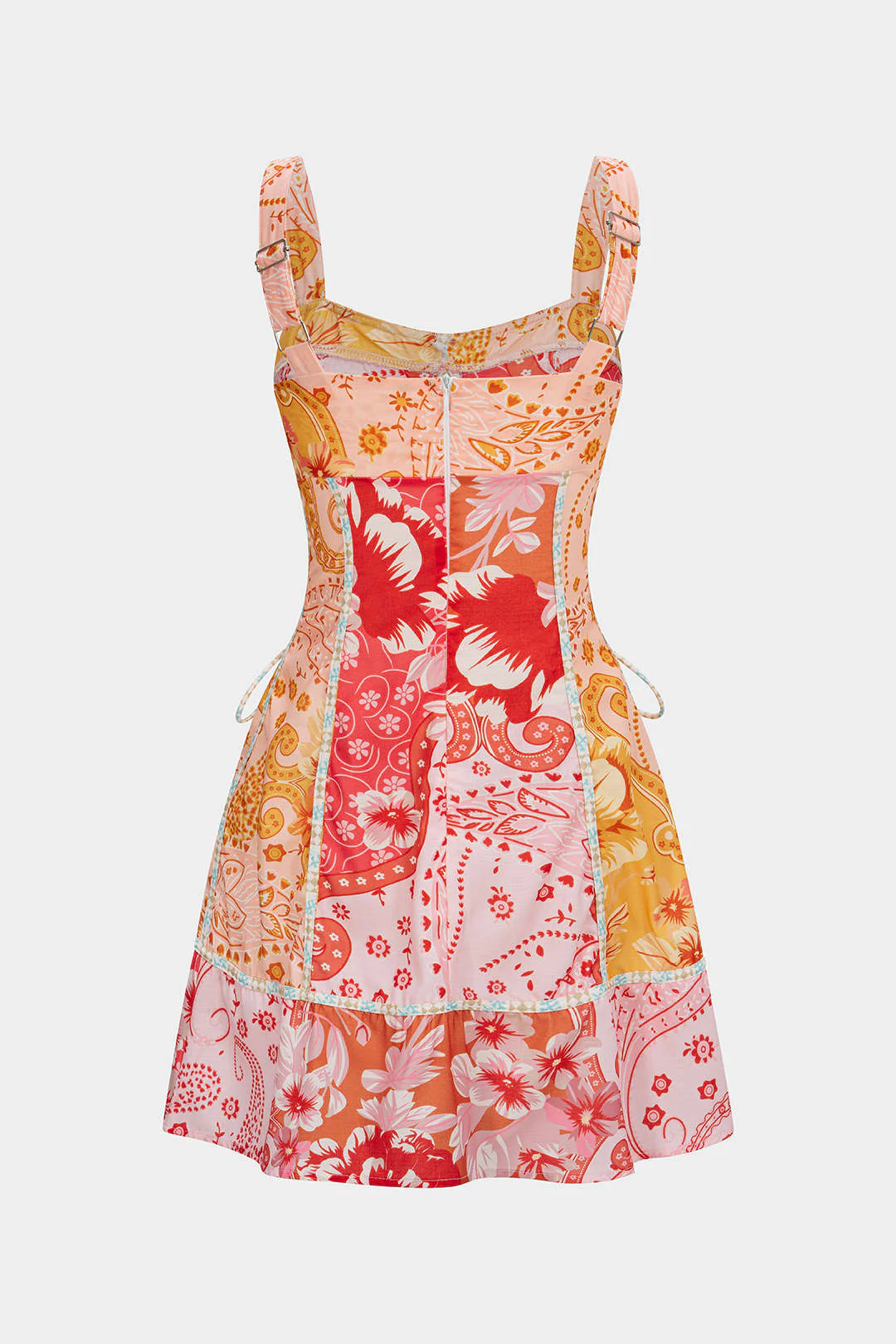 Floral Print Tie-Up Sleeveless Mini Dress - Image 2
