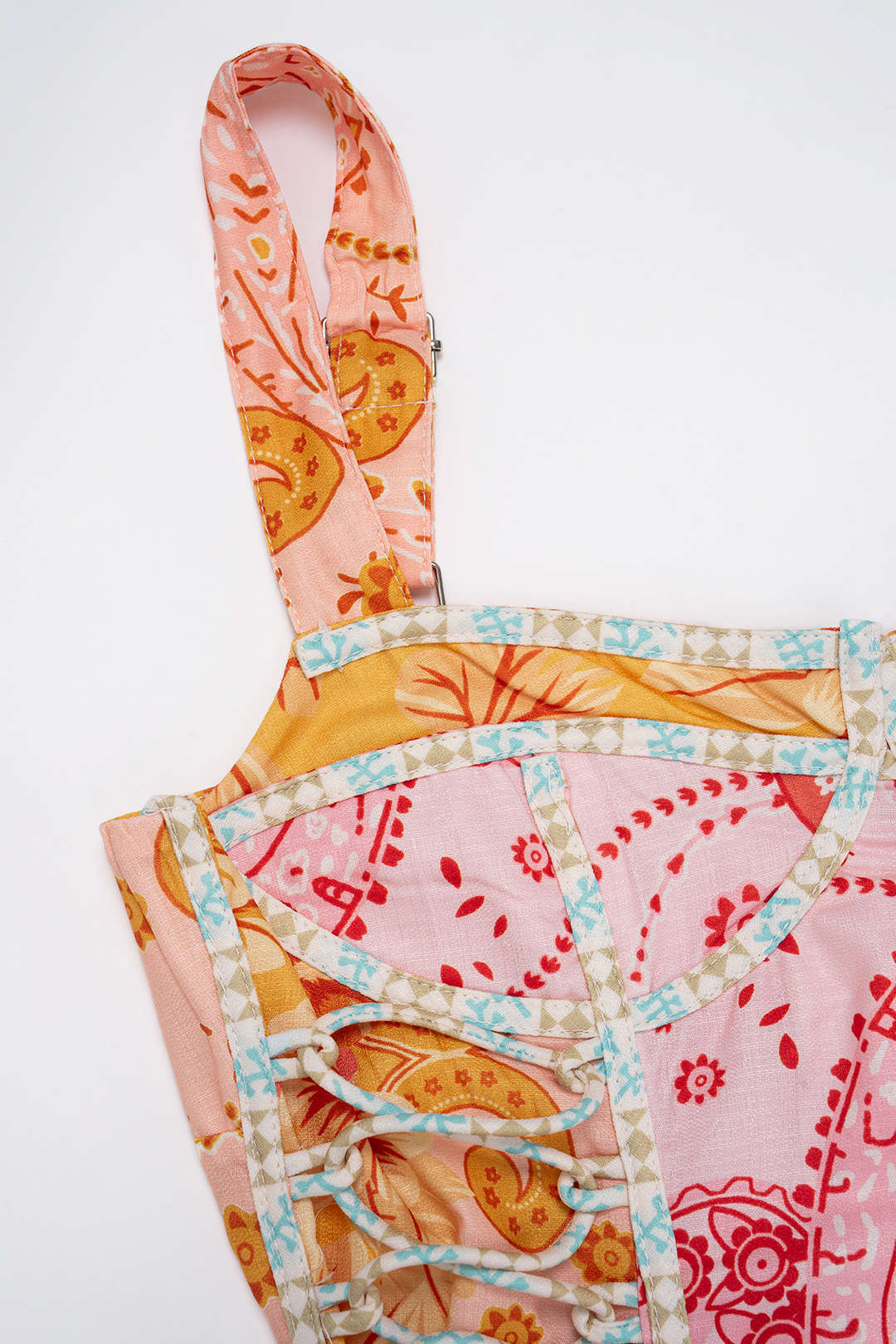 Floral Print Tie-Up Sleeveless Mini Dress - Image 3