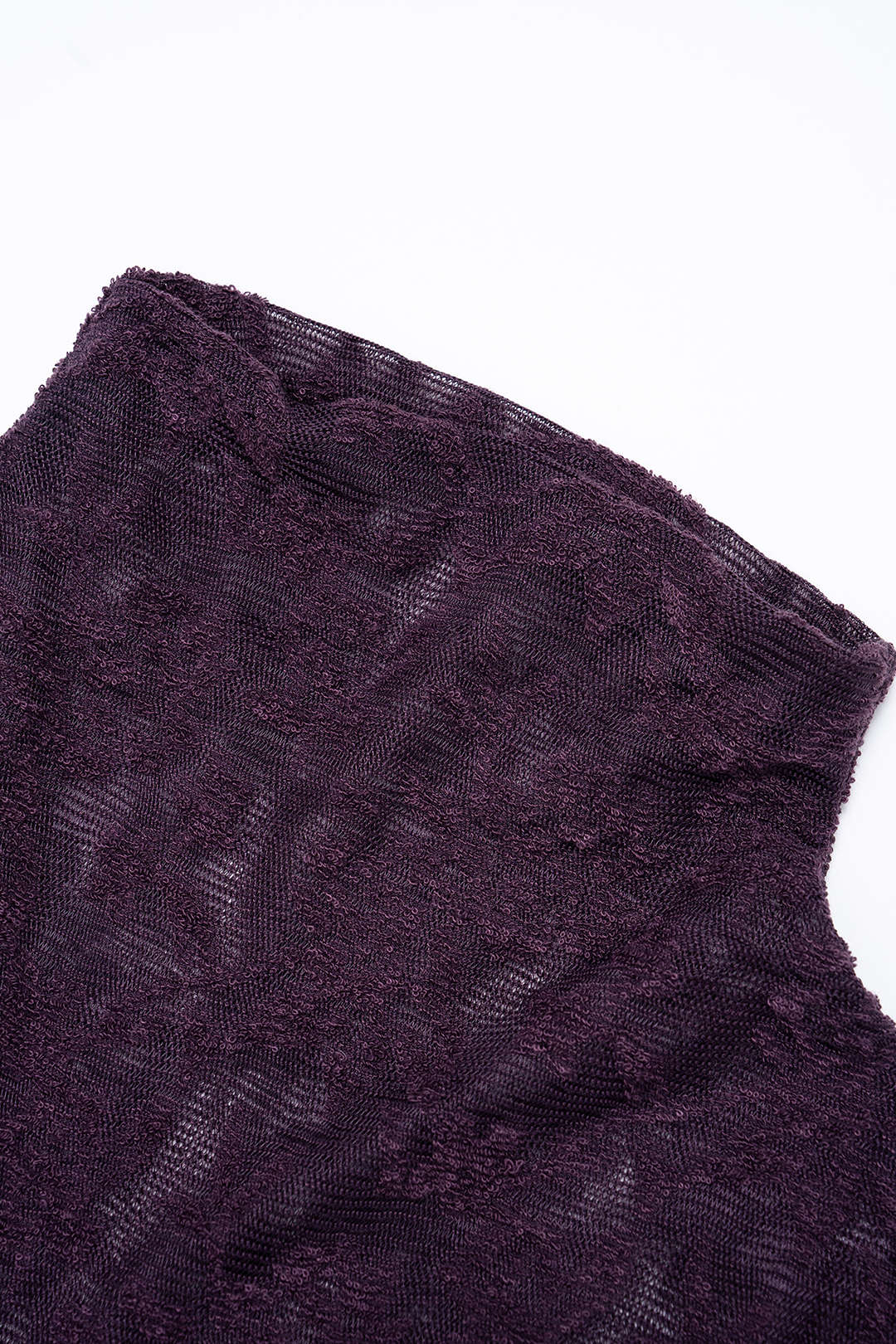 Mock Neck Sheer Floral Textured Long-Sleeve Top - Image 3