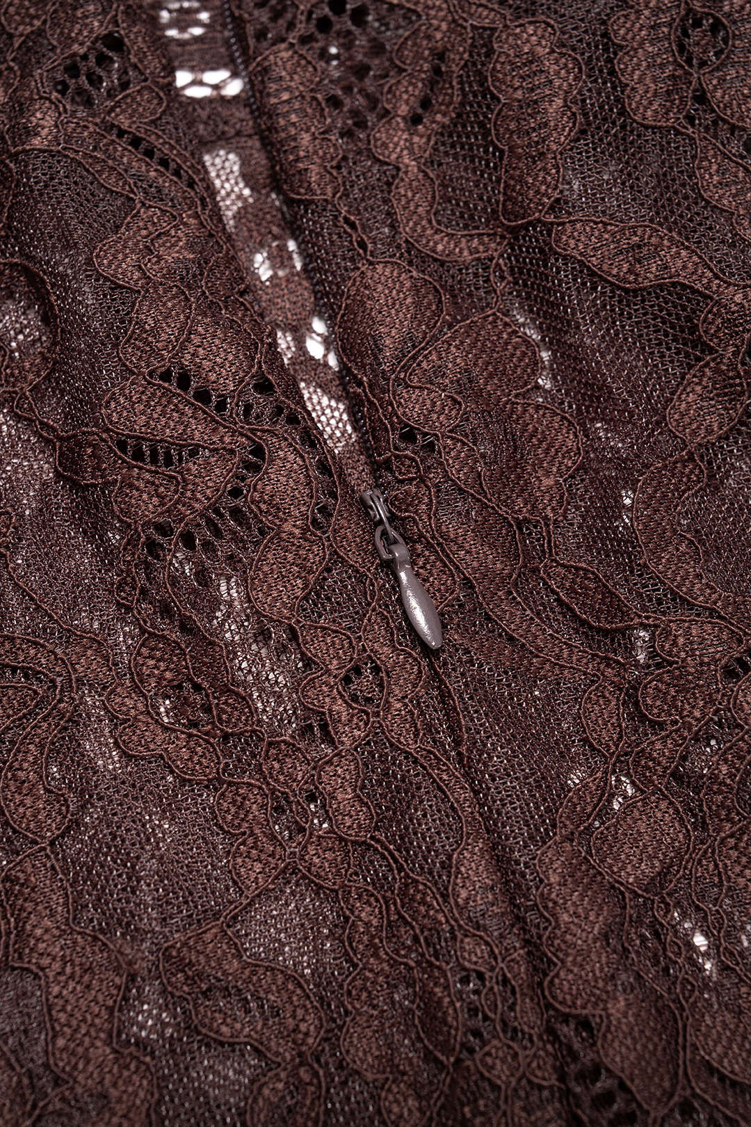 Sheer Lace Mock Neck Ruched Short Sleeve Mini Dress - Image 6
