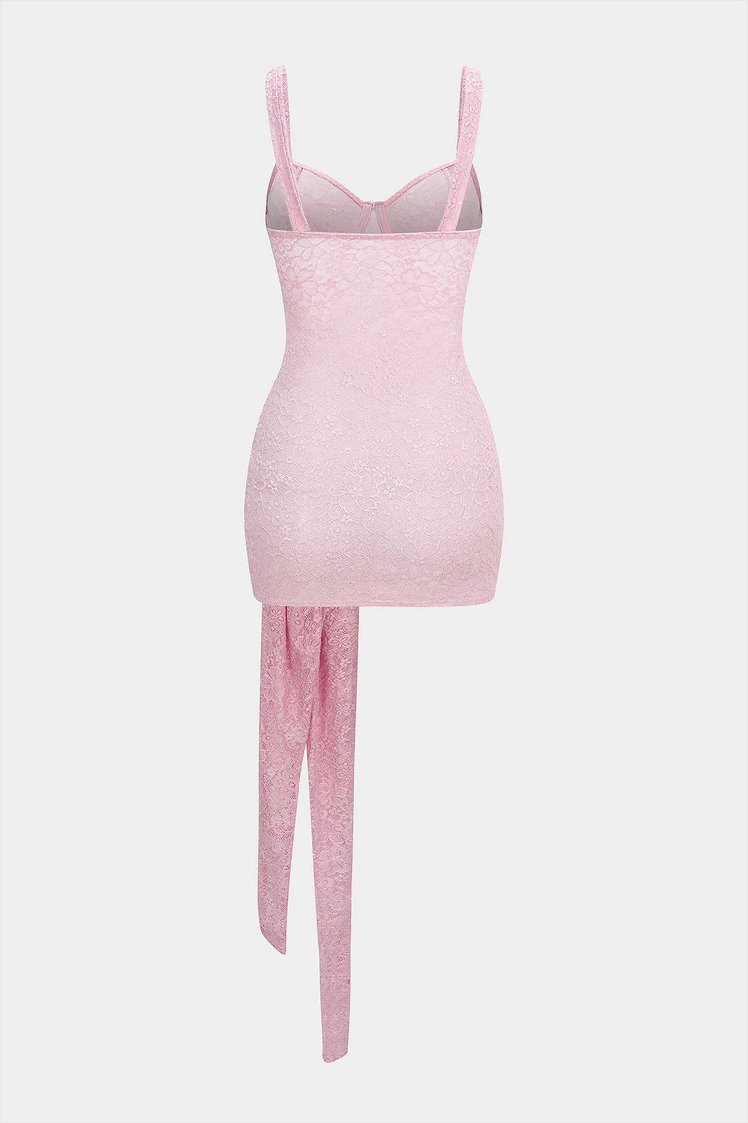 Lace Patchwork Strappy Corset Sleeveless Mini Dress - Image 2