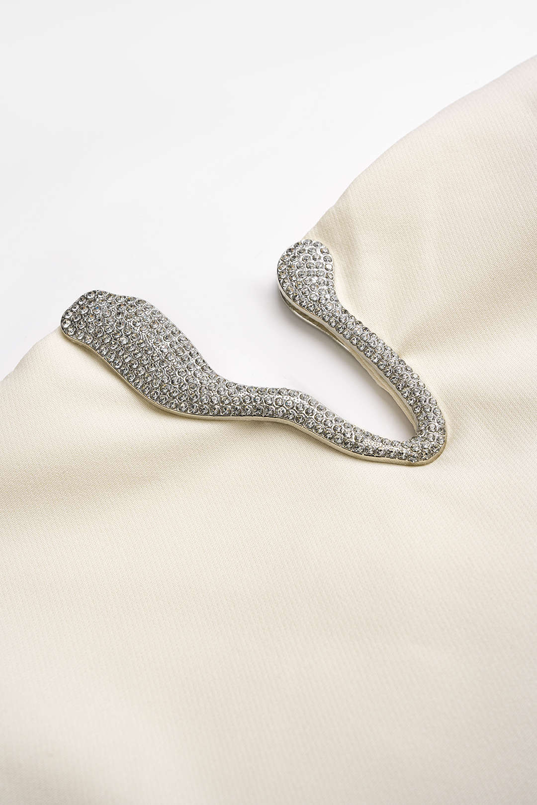 Asymmetrical Rhinestone Decor Strapless Sleeveless Mini Dress - Image 3