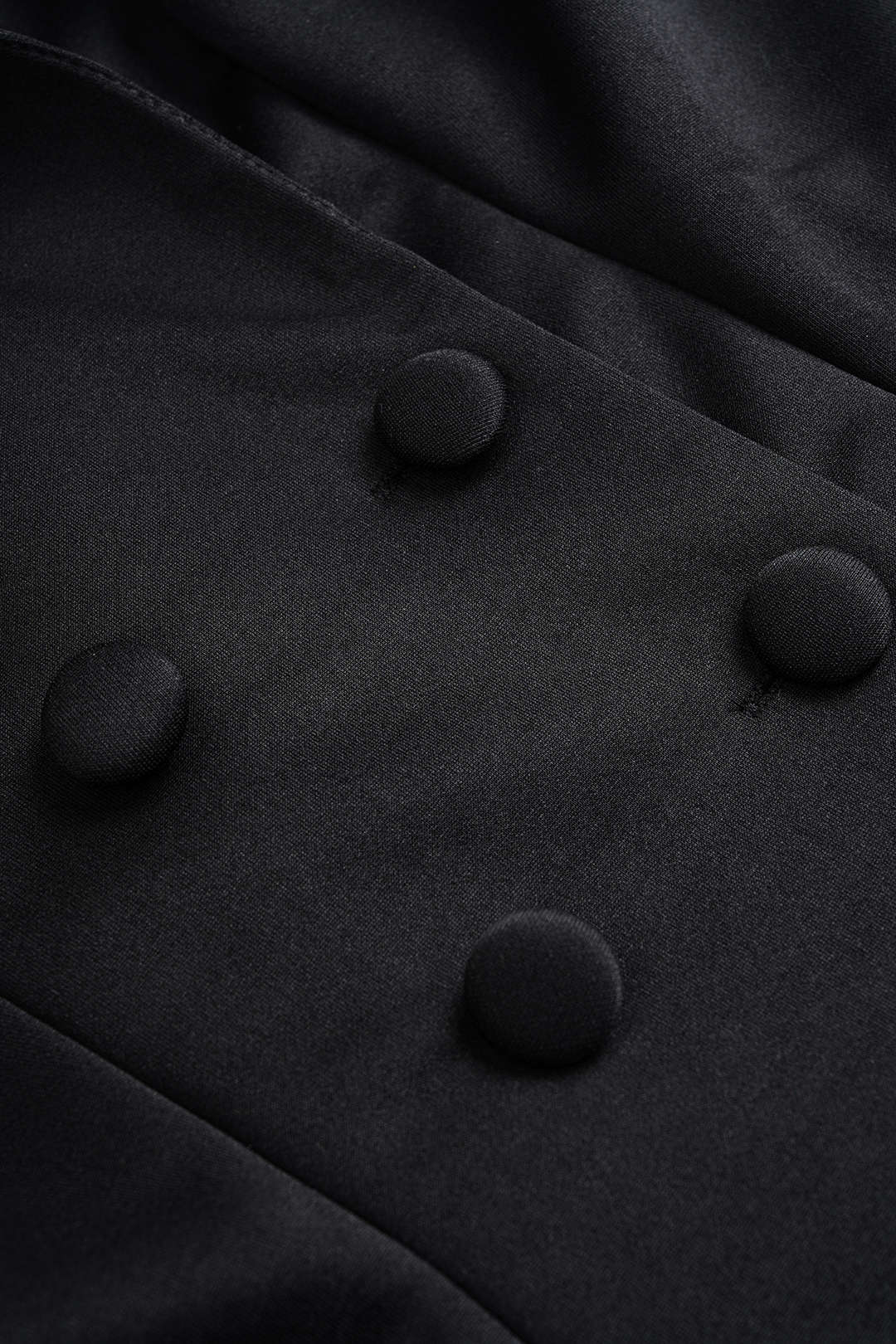 Solid Lapel Short Sleeve Mini Dress - Image 3
