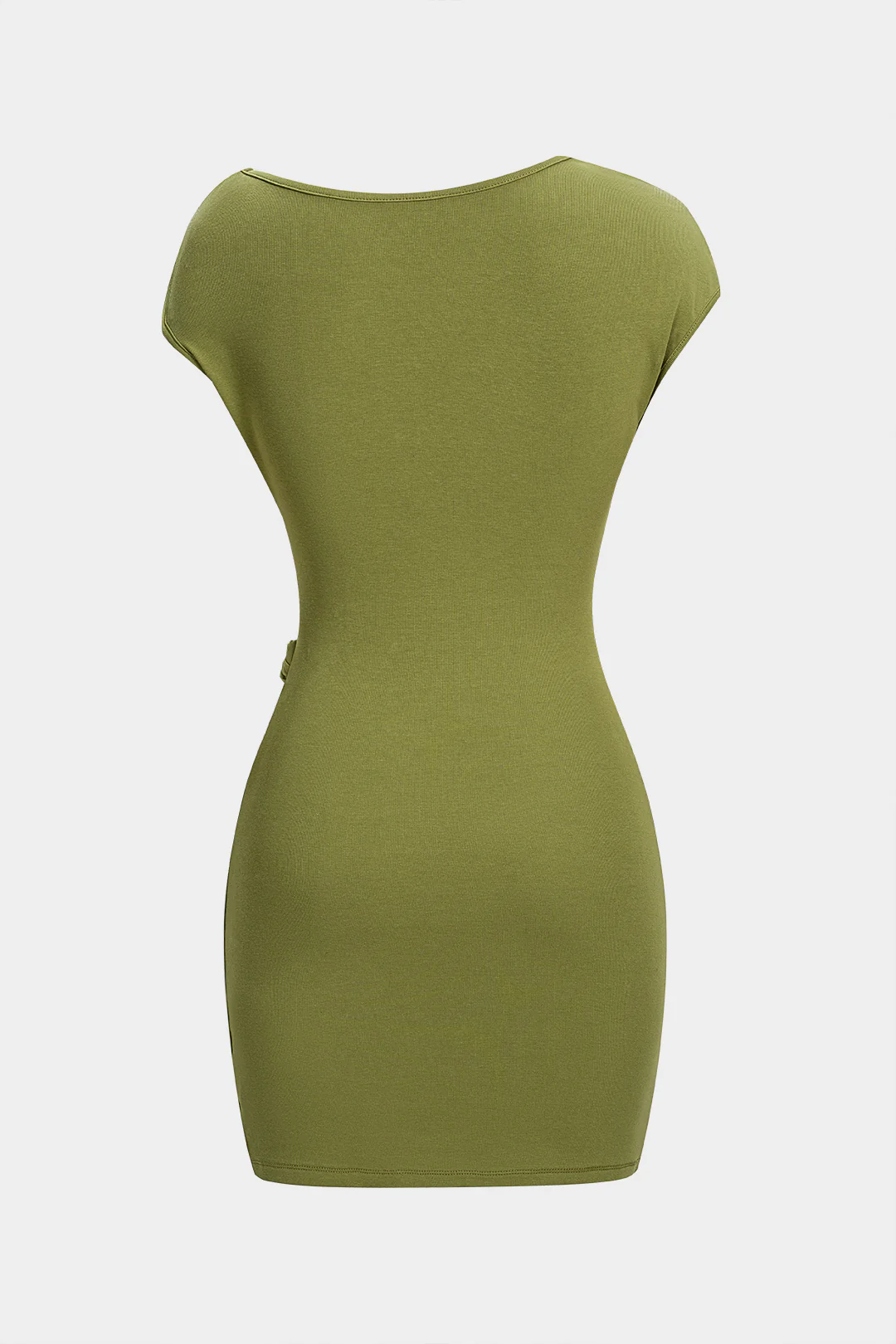 Asymmetrical Twist Knot Hollow Out Mini Dress - Image 2
