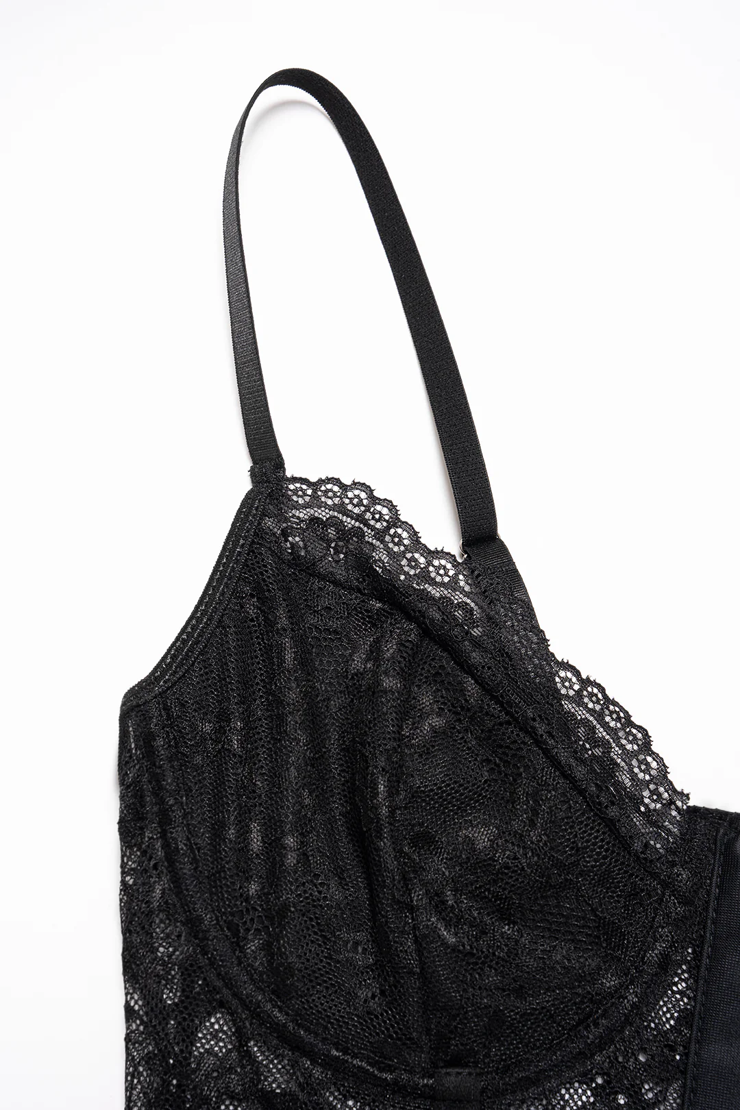 Lace Sheer Corset Sleeveless Midi Dress - Image 3