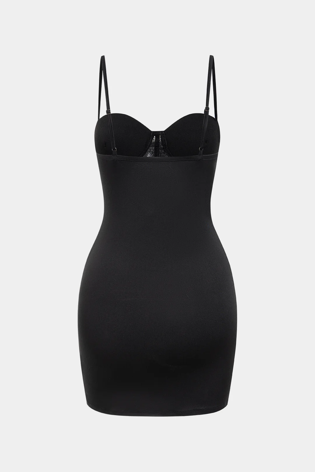 Chiffon Patchwork Lace Corset Asymmetrical Ruched Sleeveless Mini Dress - Image 2