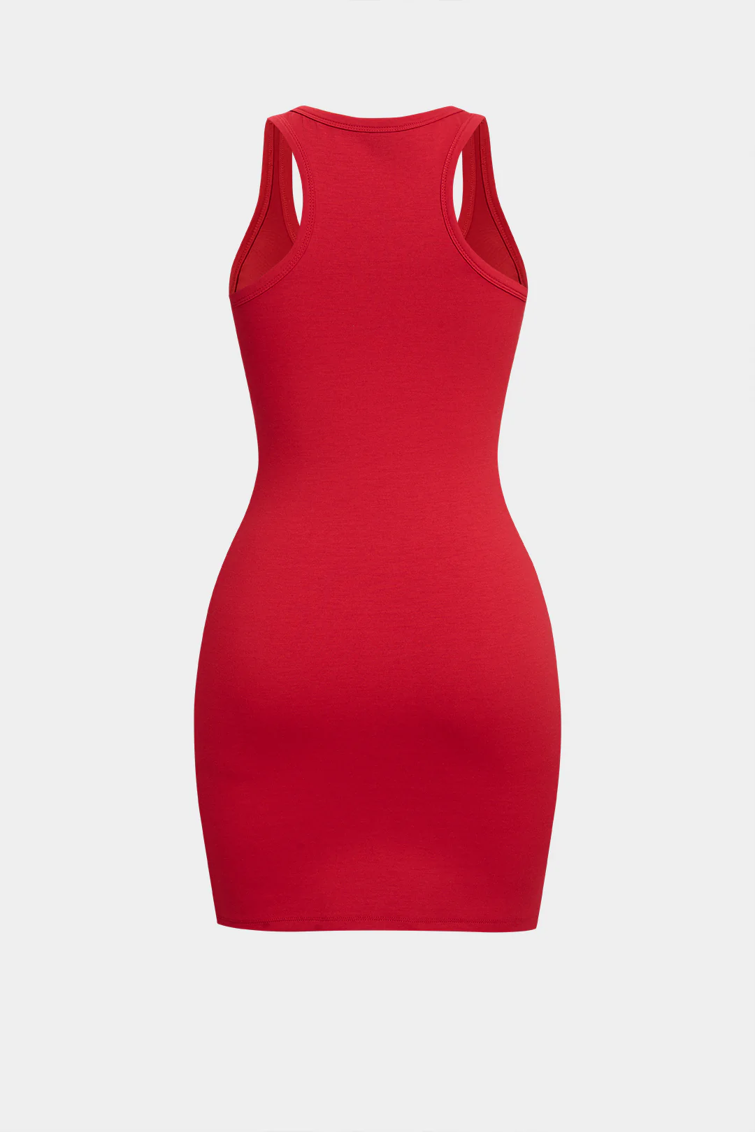 Striped U-Neck Knotted Sleeveless Mini Dress - Image 2