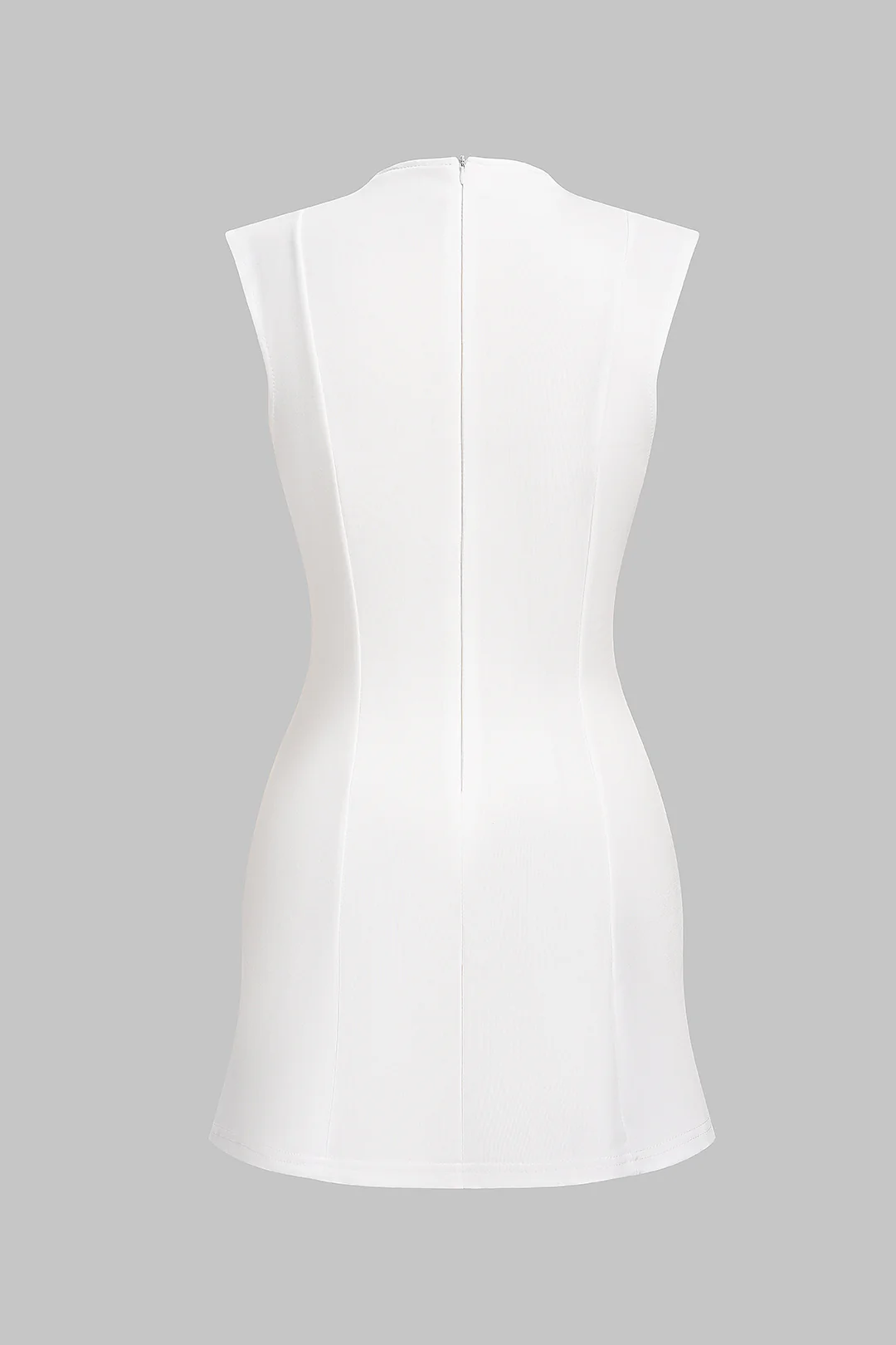 Deep V-Neck Sleeveless Mini Dress - Image 2