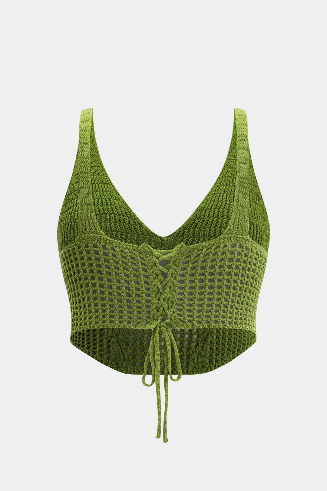 Plus Size Knit Tie Back Tank Top - Image 2