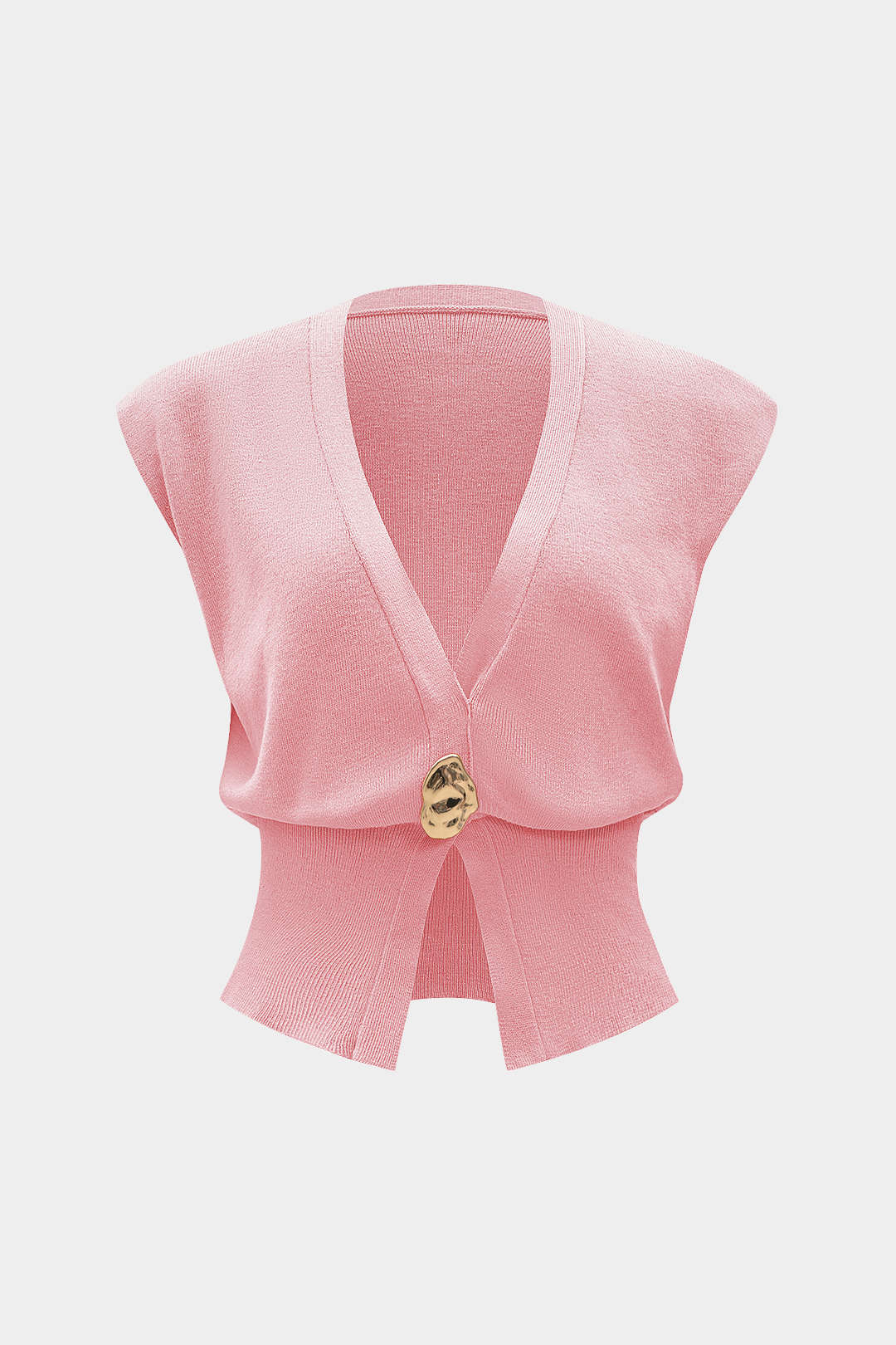 Knit Button Tank Top - Image 11