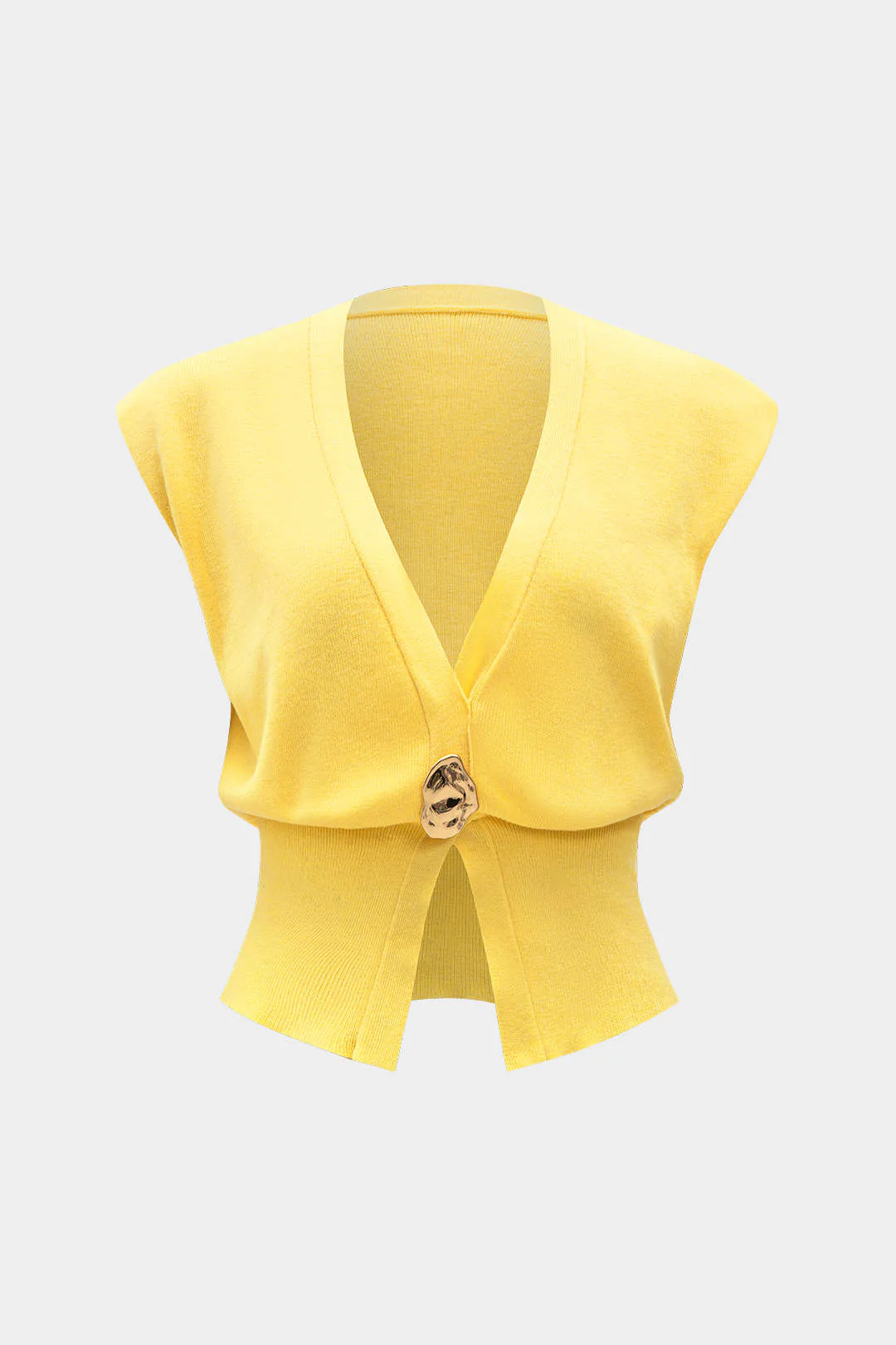 Knit Button Tank Top - Image 3