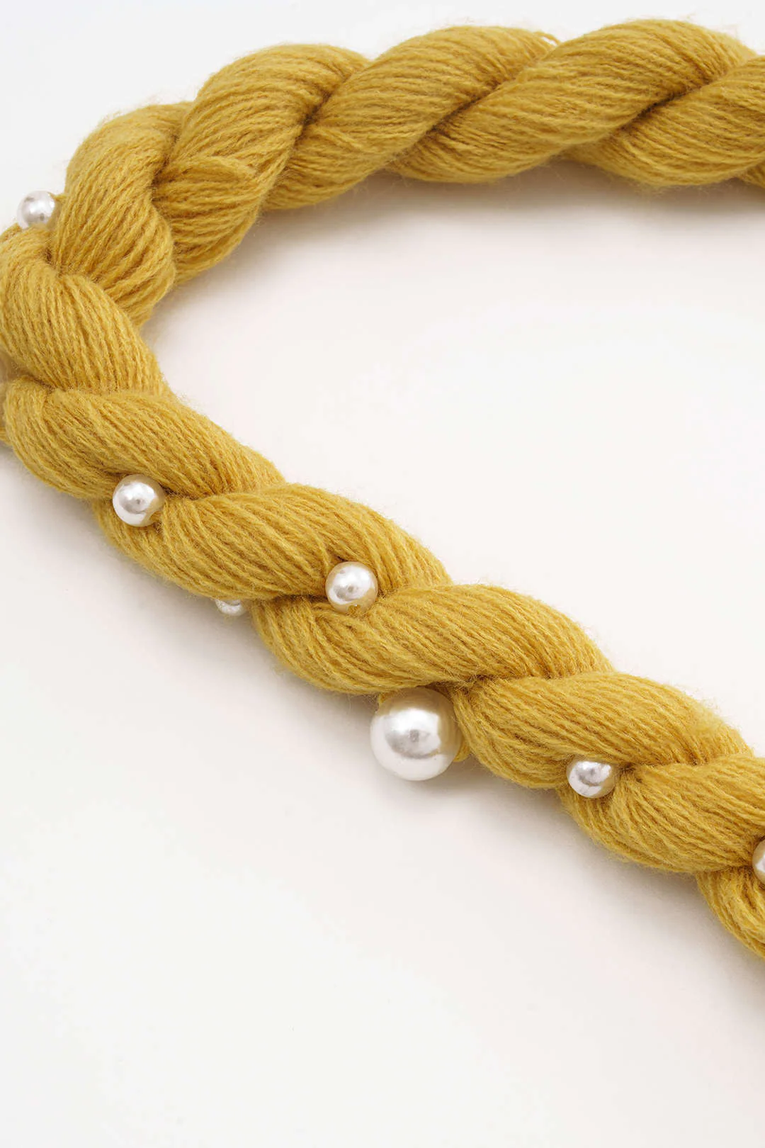 Knit Pearls Decor Halter Neck Braided Tie-Up Tank Top - Image 4