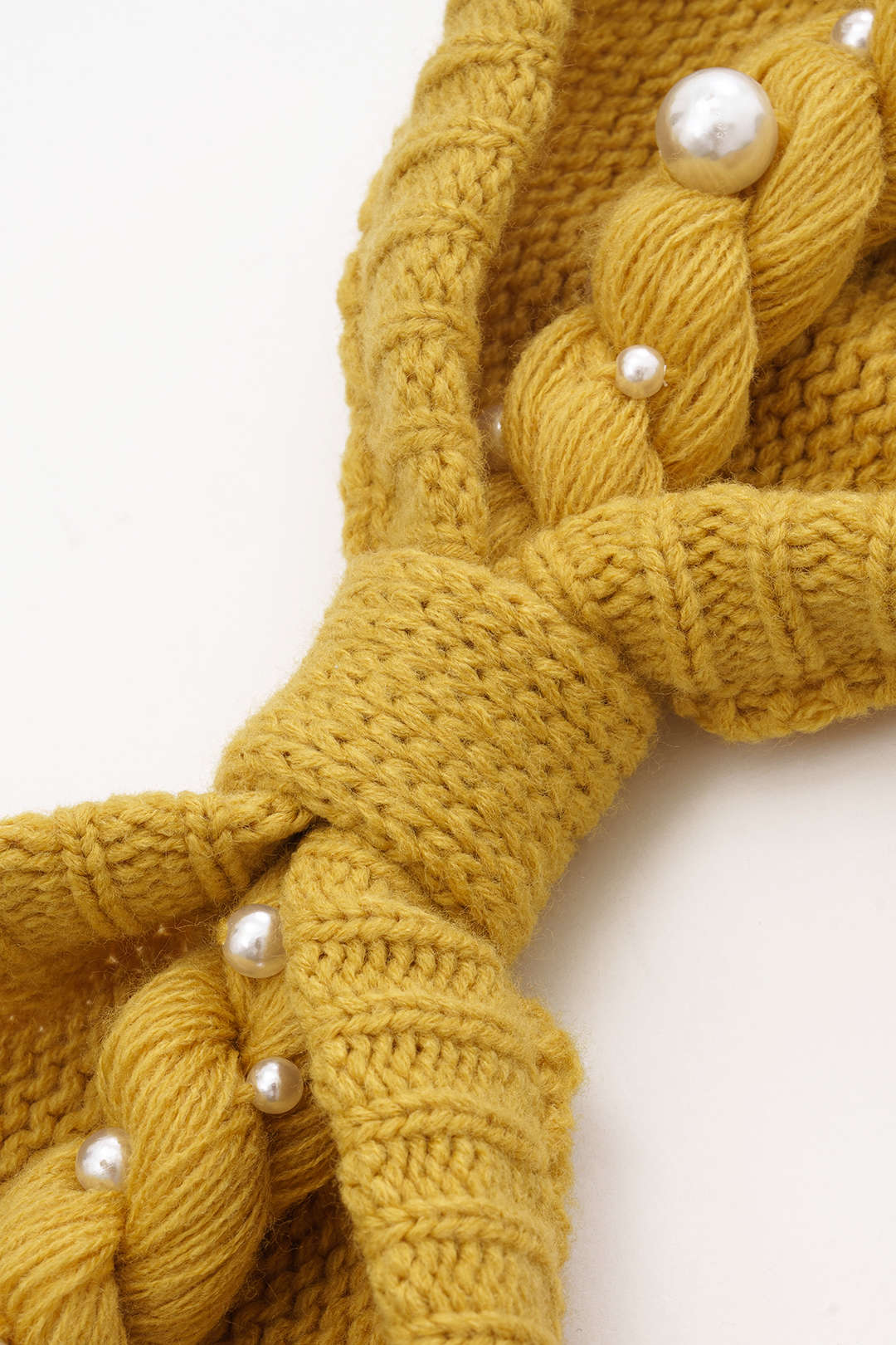 Plus Size Knit Halter Neck Braided Pearl Decor Tie-Up Tank Top - Image 4