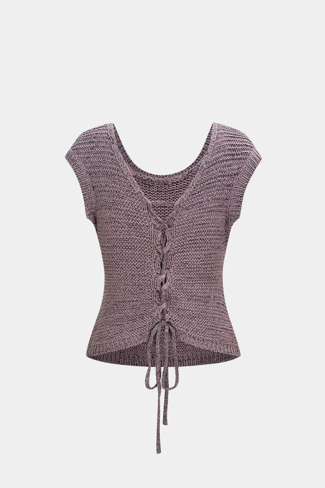 Knit Tie-Up Tank Top - Image 2