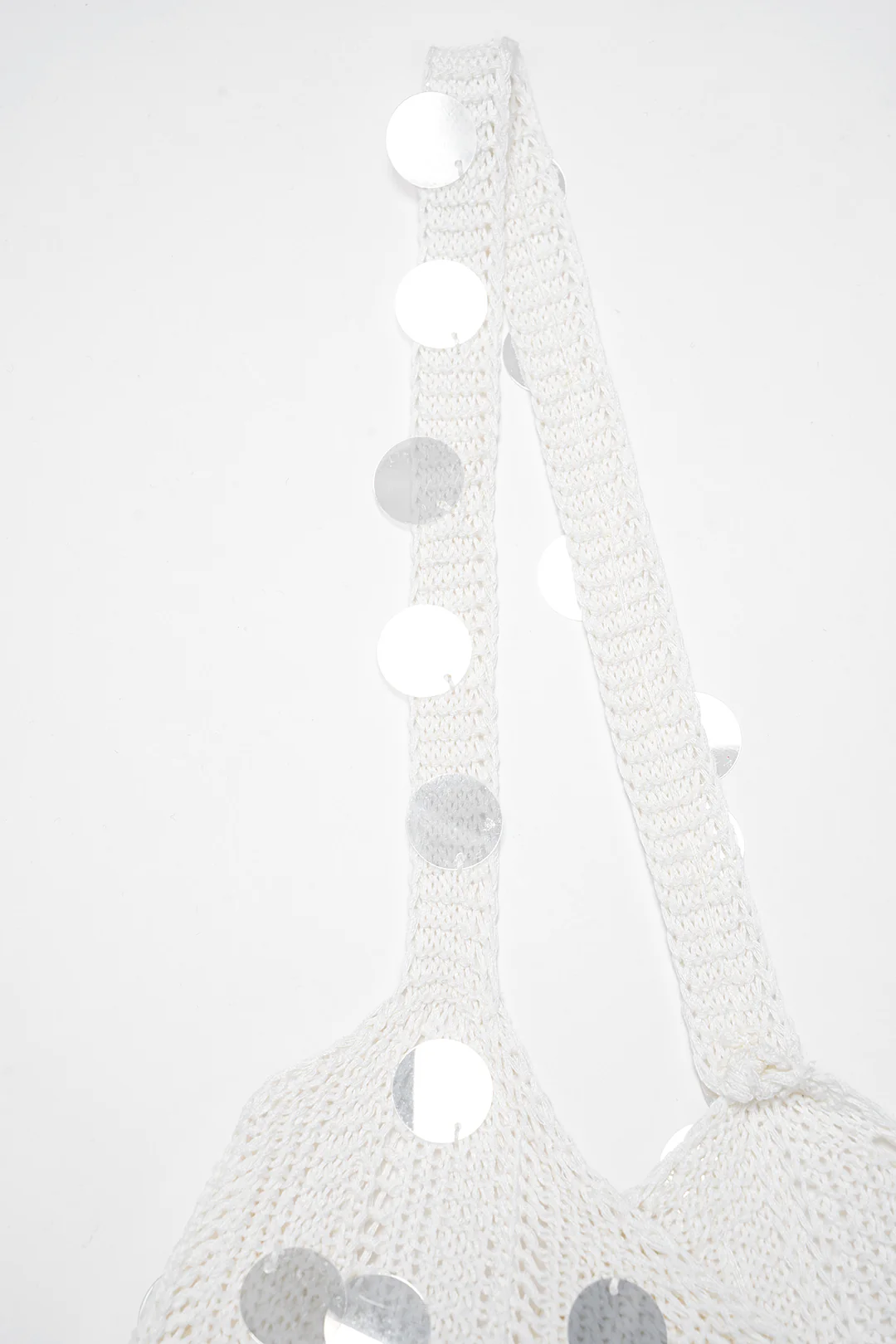 Knit Sequined Tie Back Tank Top - Image 3