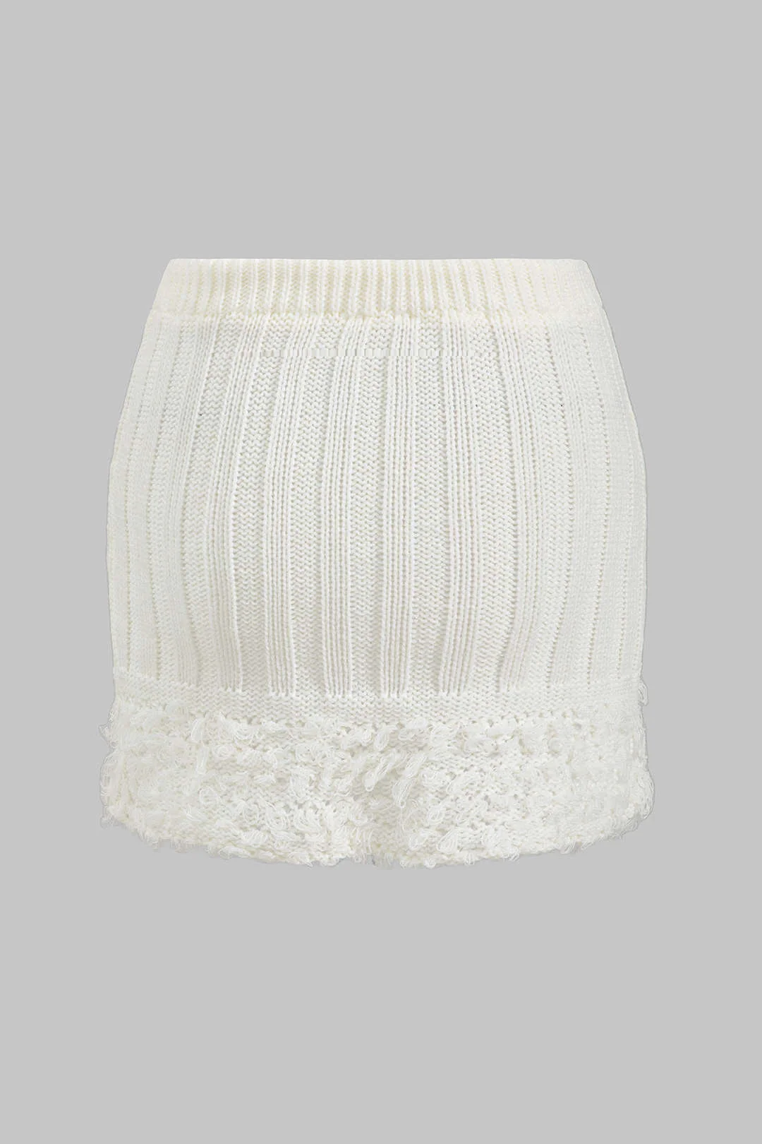 Knit Tie-Up Long-Sleeve Top And Skirt Set - Image 5