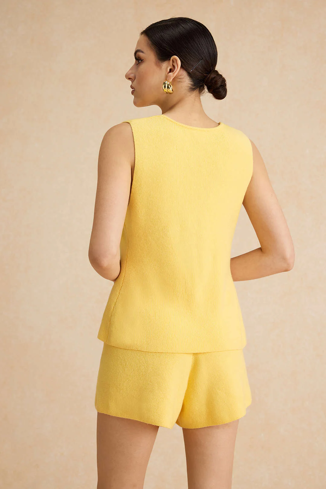 Sweater Metallic Button Tank Top - Image 10