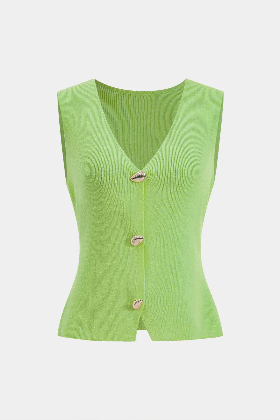 Sweater Metallic Button Tank Top - Image 14