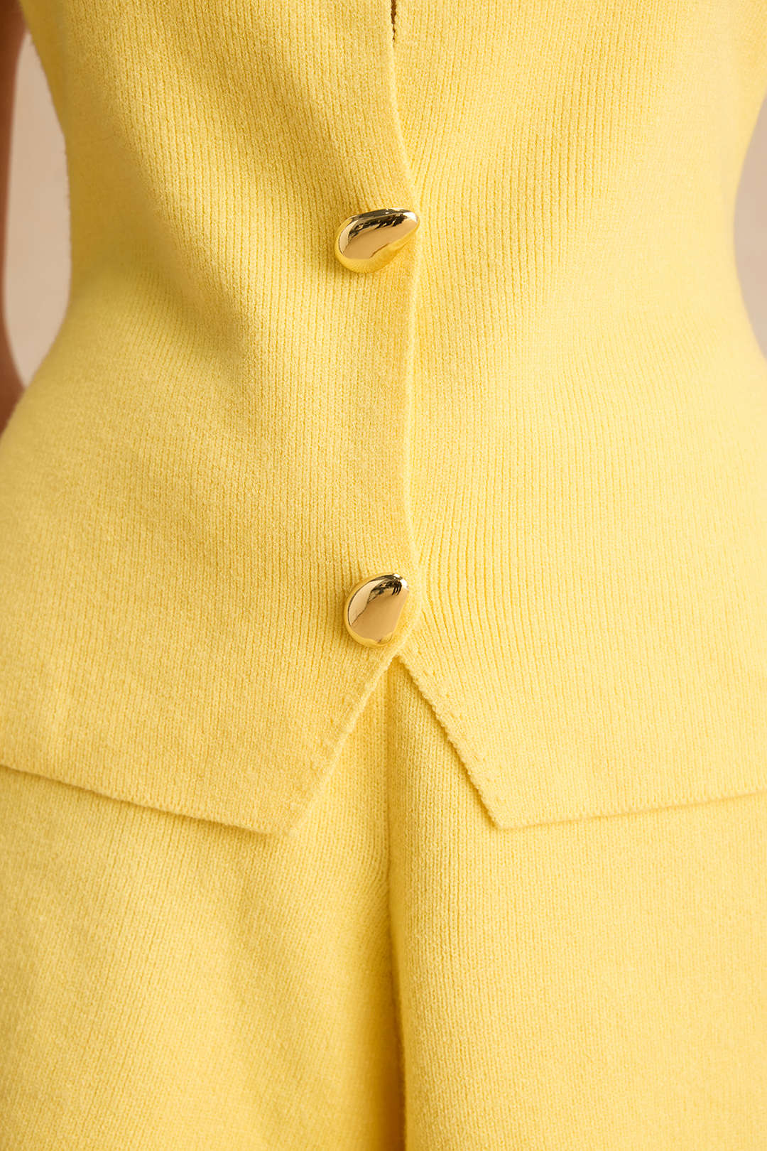 Sweater Metallic Button Tank Top - Image 9