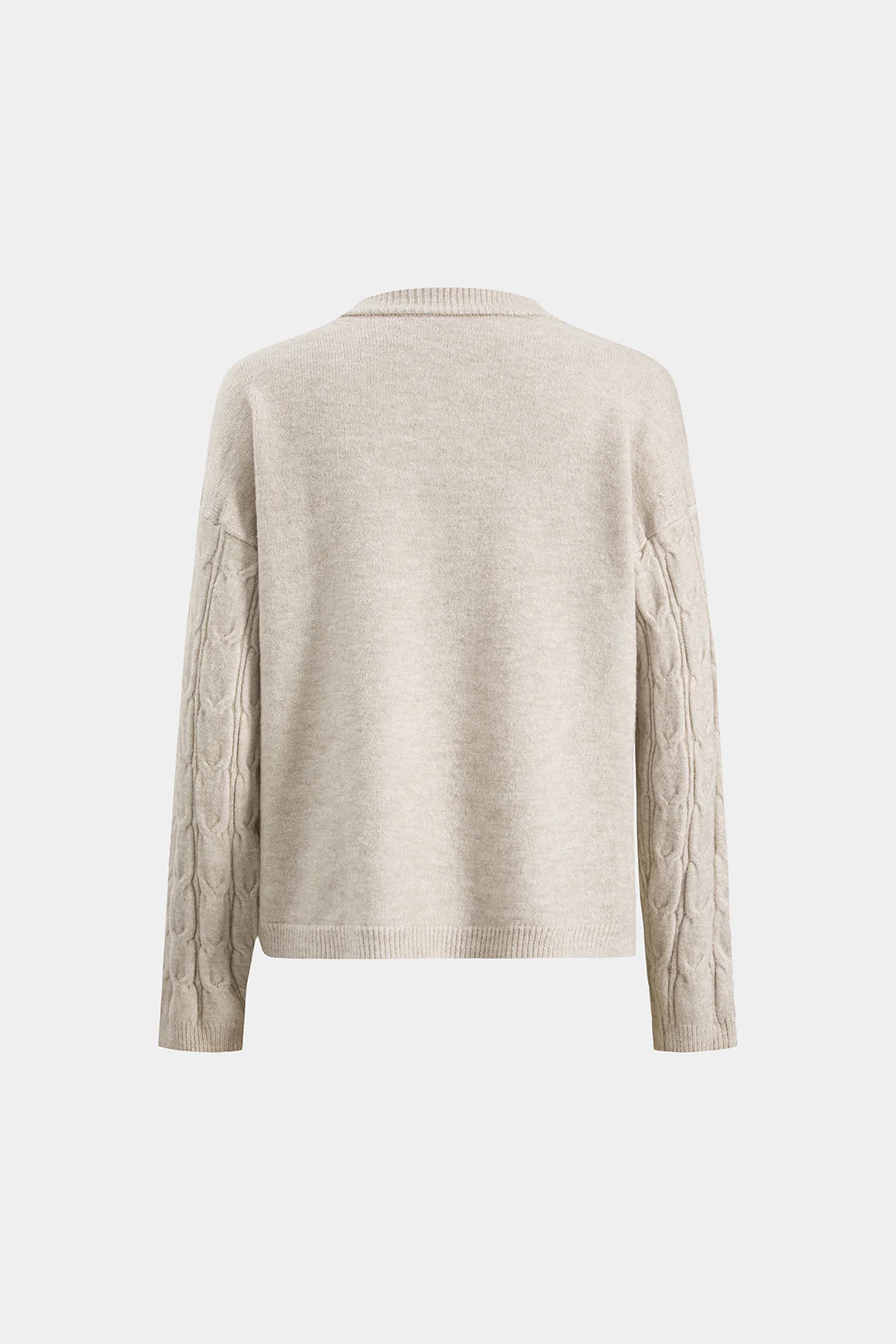 Cable Knit Fringe Long-Sleeve Top And Skirt Set - Image 6