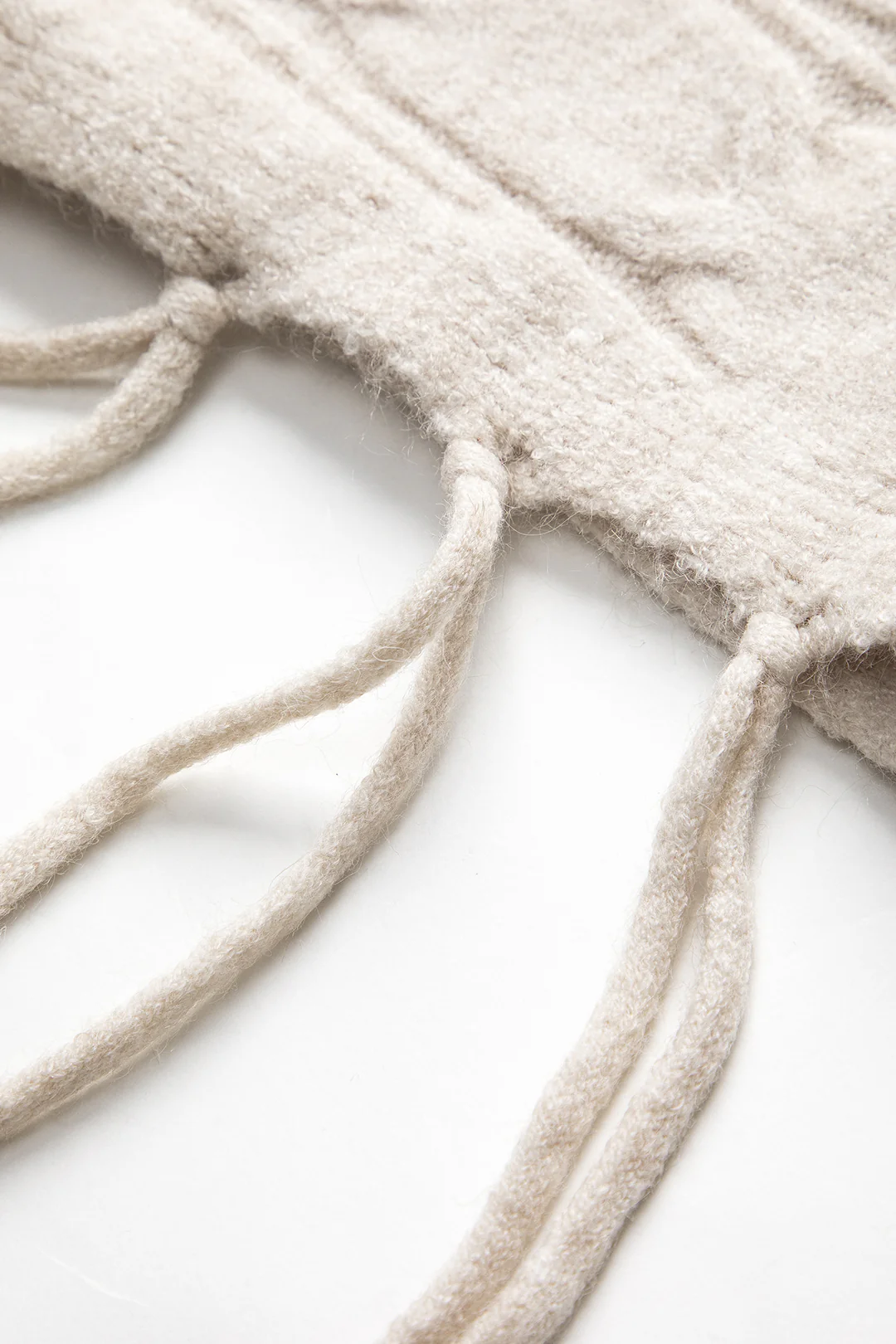 Cable Knit Fringe Long-Sleeve Top And Skirt Set - Image 8
