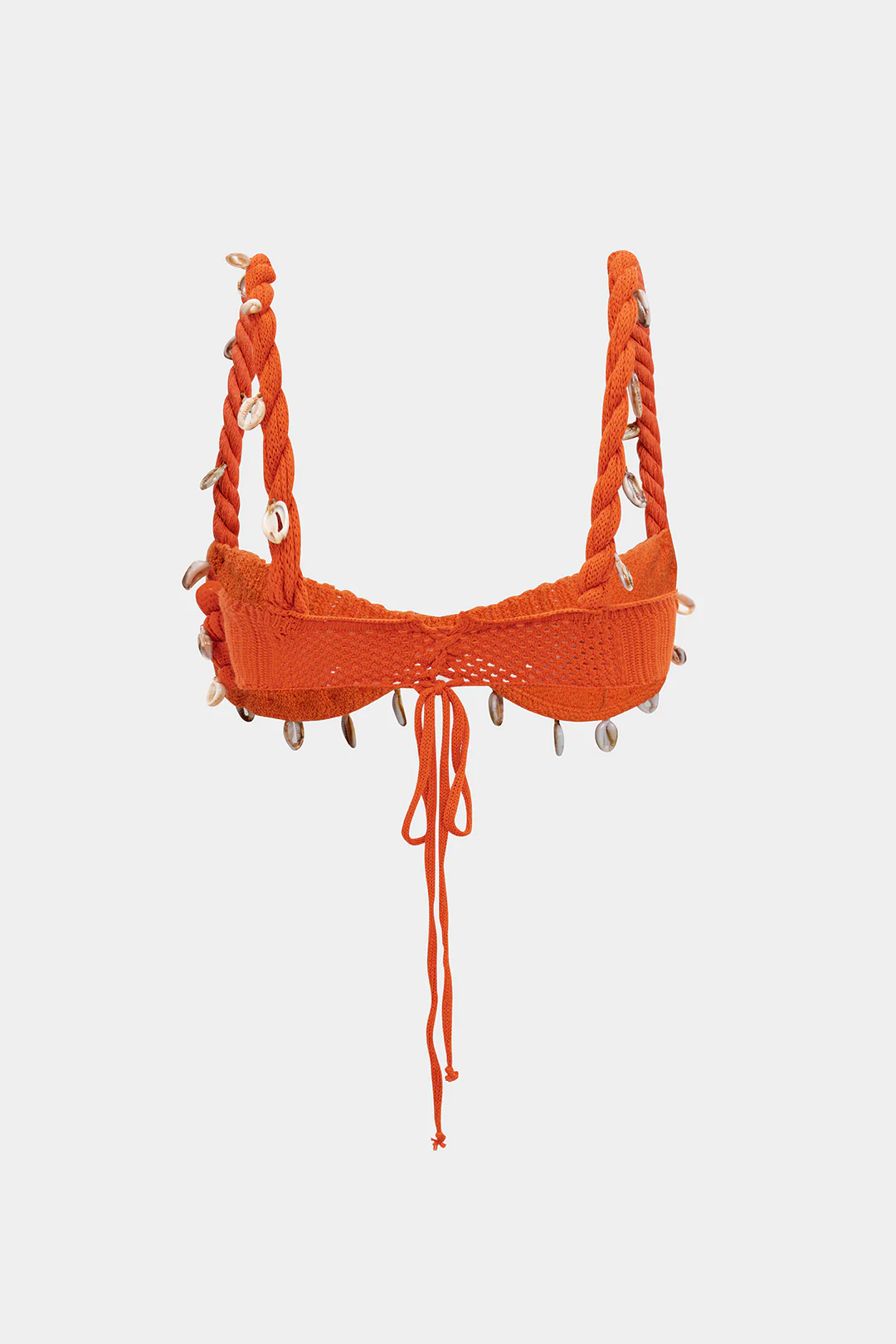 Knit Shell Decor Tie-Up Tank Top - Image 2
