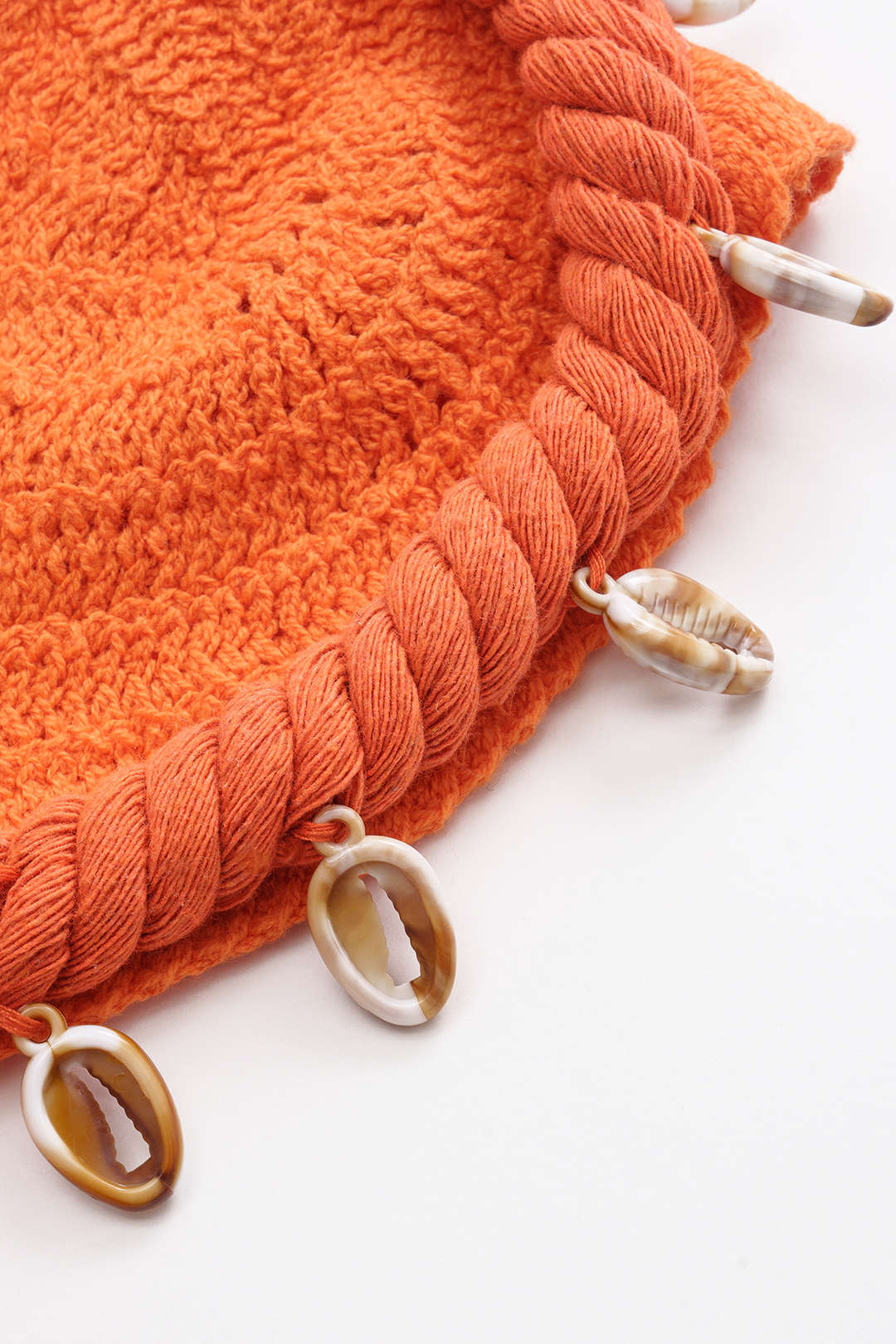 Knit Shell Decor Tie-Up Tank Top - Image 3