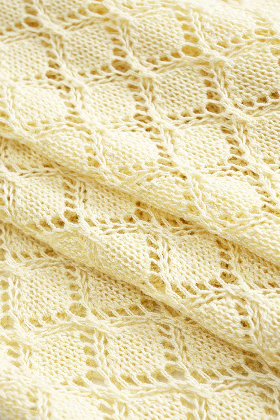 Knit Hollow Out Button Short-Sleeve And Drawstring Shorts Set - Image 4