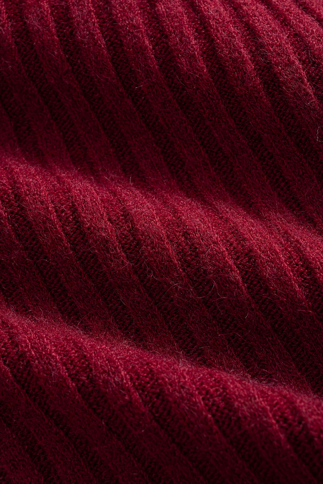 Knit Ribbed Zipper Collar Long-Sleeve Top And Skirt Set - Image 6