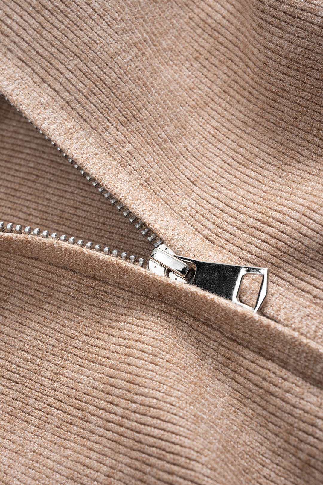 Knit Zipper Long-Sleeve Hoodie And Shirred Waistband Zipper Wide Leg Pants Set - Image 16