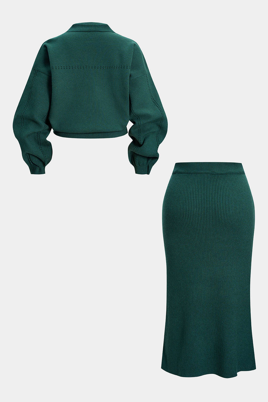 Plus Size Knit Cut Out  Set - Image 2