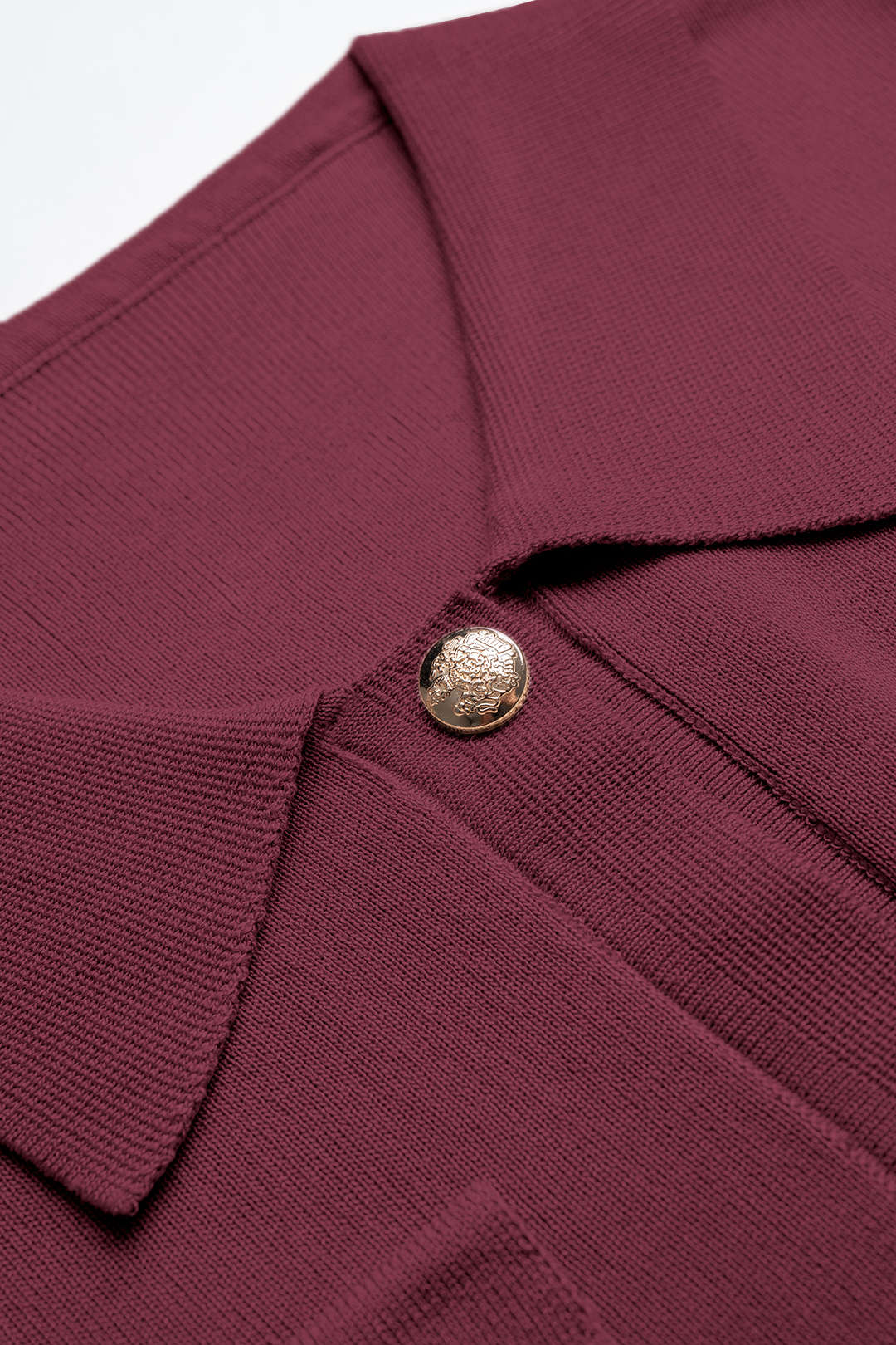 Plus Size Knit Button Short-Sleeve Cardigan And Pocket Skirt Set - Image 3