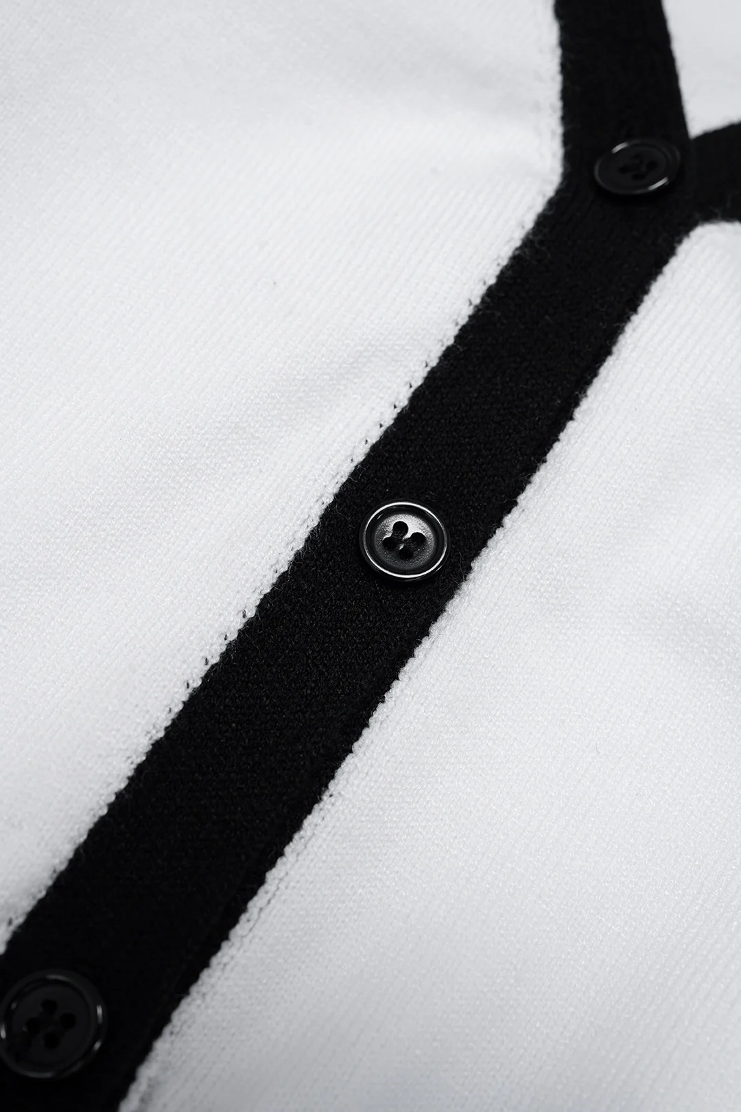 Knit Contrast Binding Ribbed Short-Sleeve And Skirt Set - Image 4