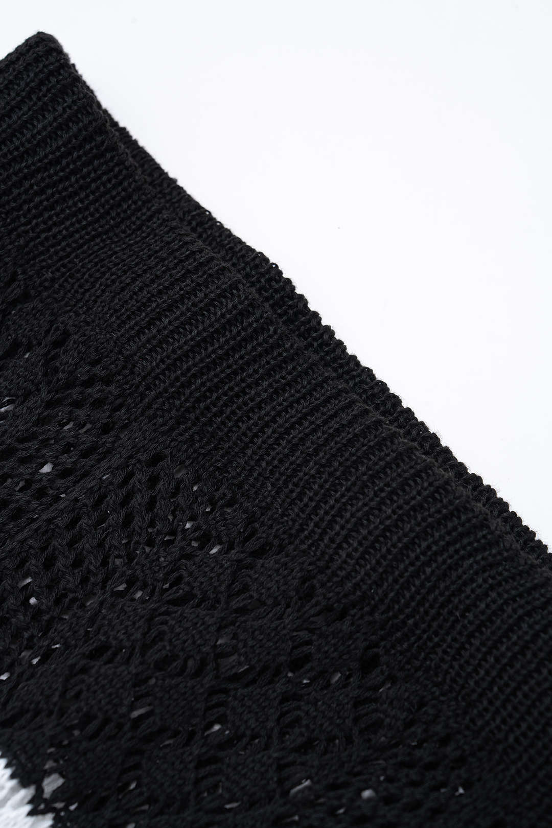 Knit Contrast Hollow Out Tank Top And Skirt Set - Image 5