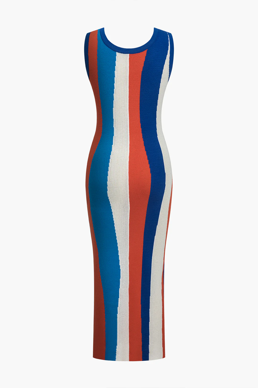 Color Block Print Knit Tank Maxi Dress - Image 4